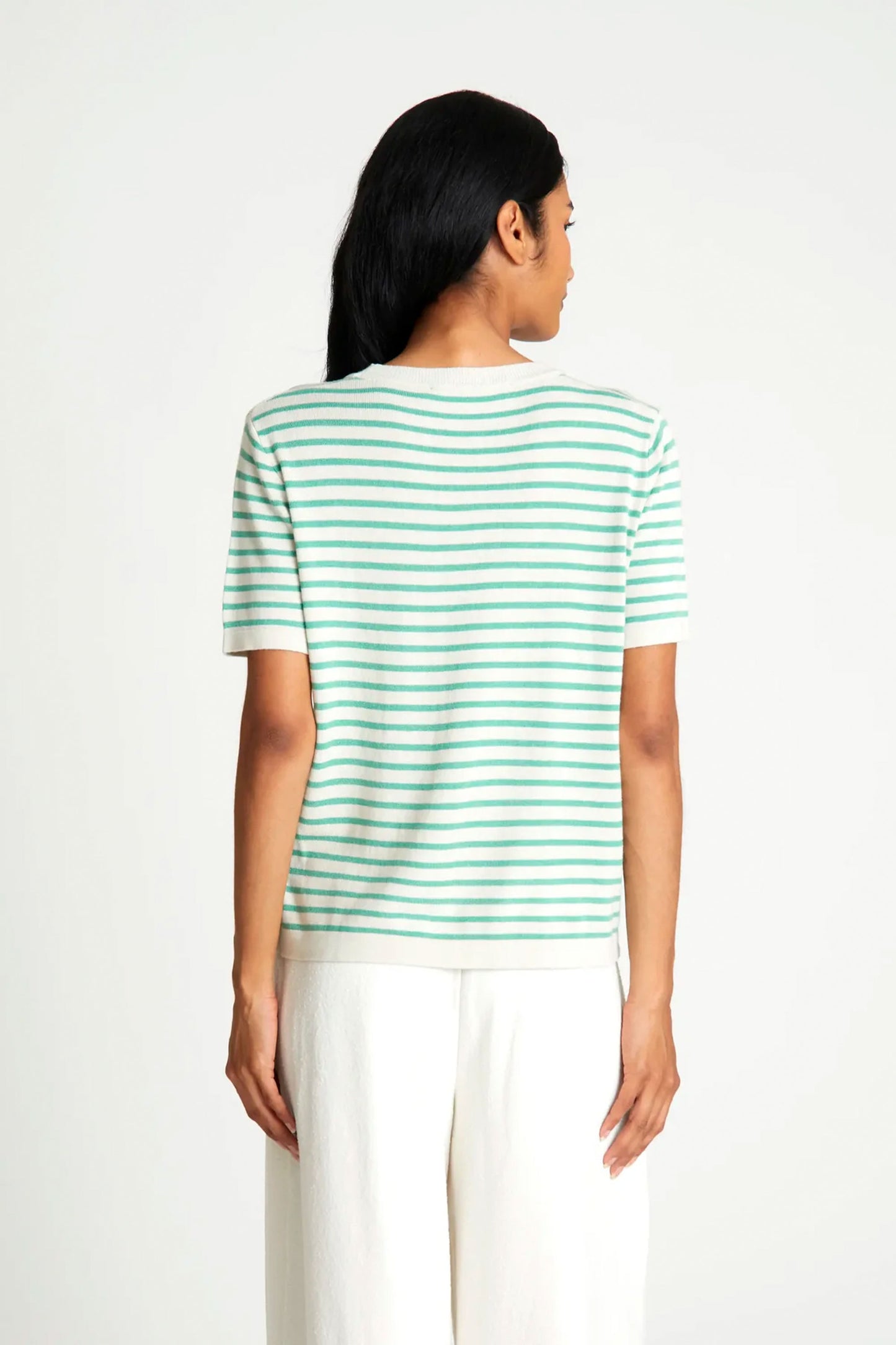 Pukas-Surf-Shop-Top-Woman-Wild-Pony-Stripes-White-Green