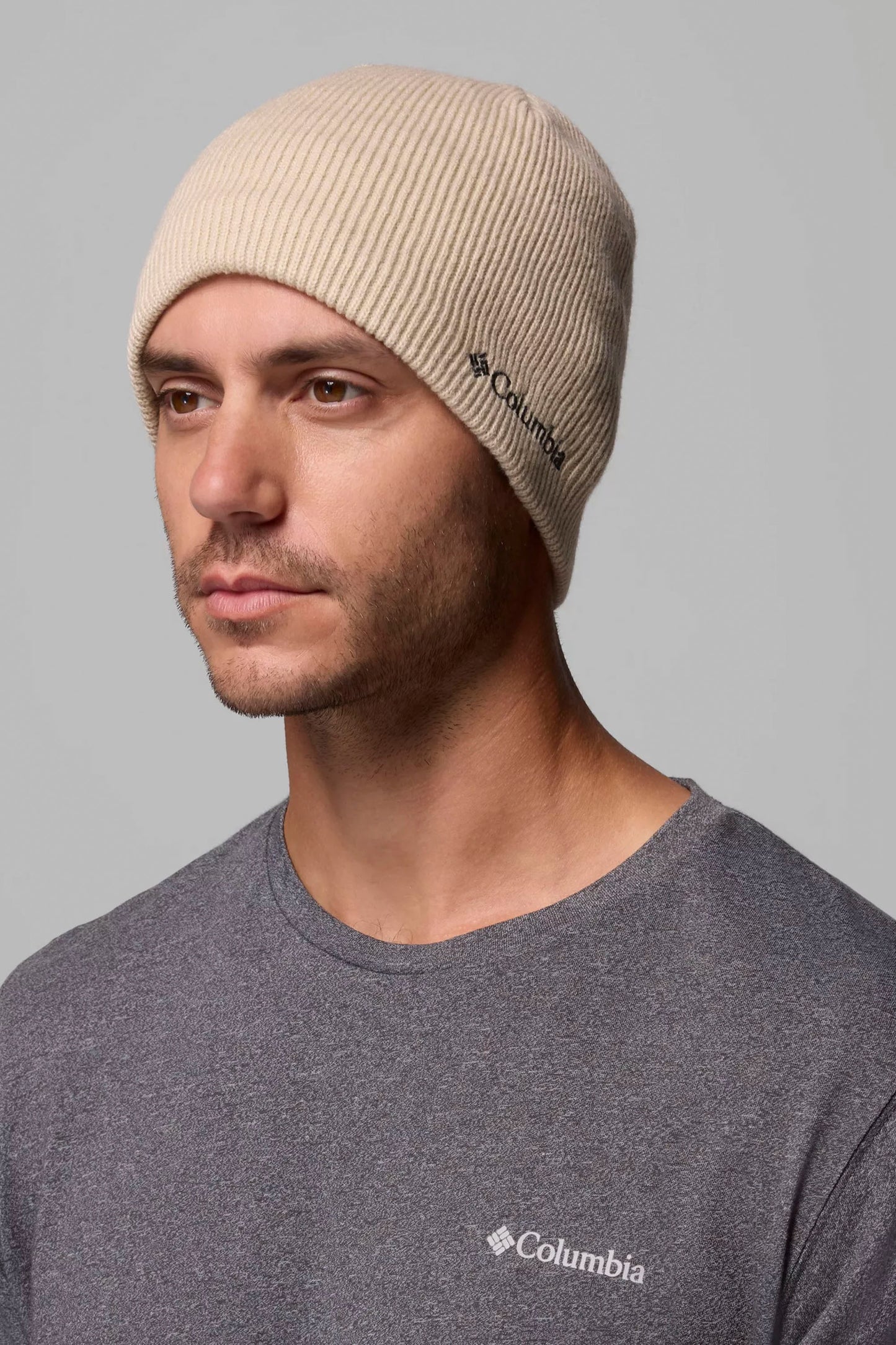 Pukas Surf Shop Columbia unisex knit beanie in Dark Stone