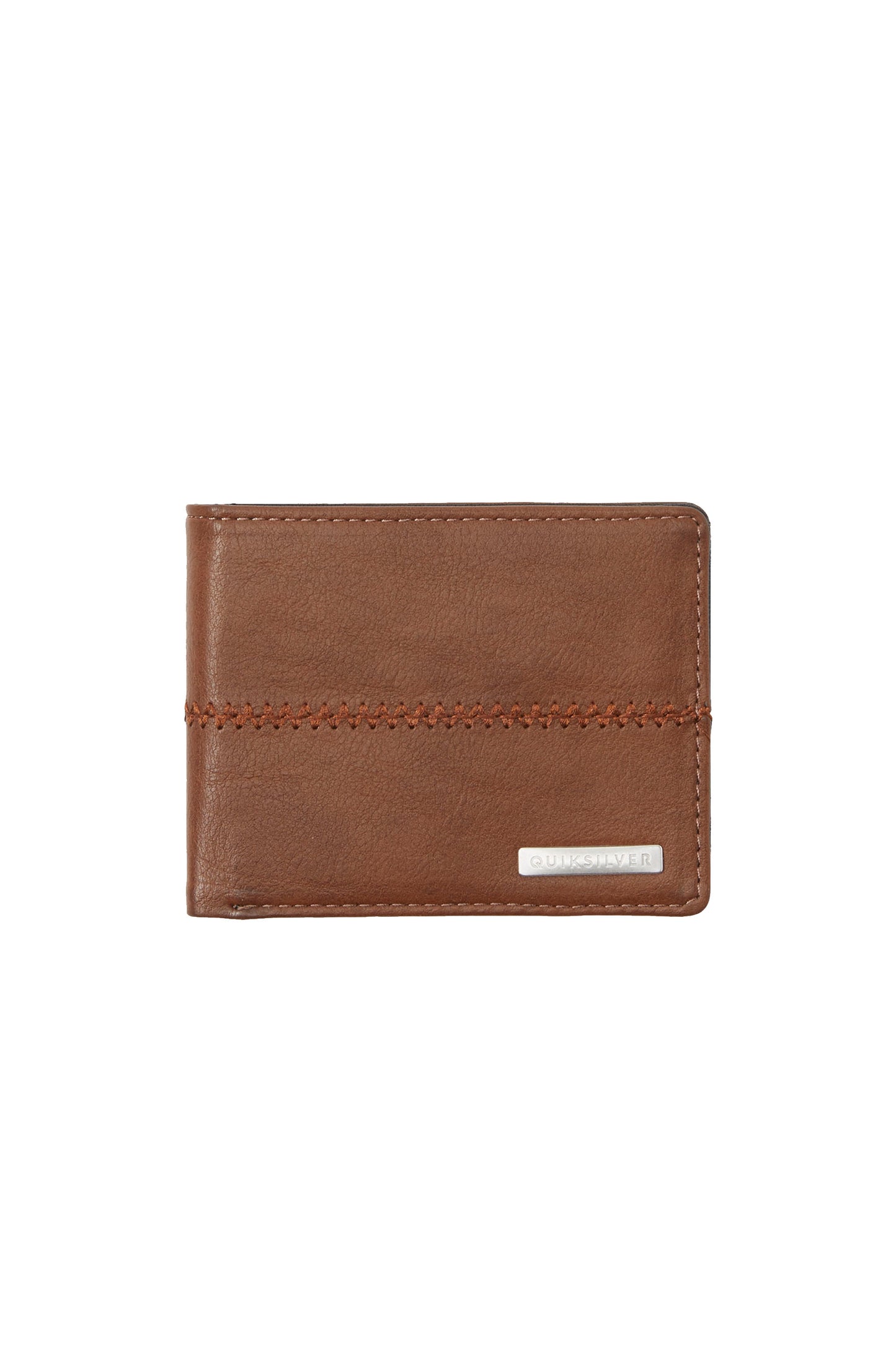 QUIKSILVER STITCHY 3 WALLET - Front view showing triple-fold design and exterior stitch detailing