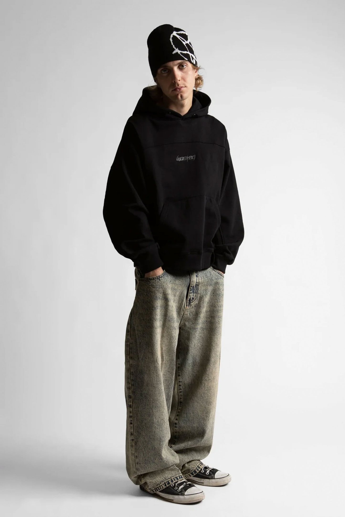 Pukas-Surf-Shop-Wasted-Paris-Boxy-Switchable-Hoodie-Balck-4