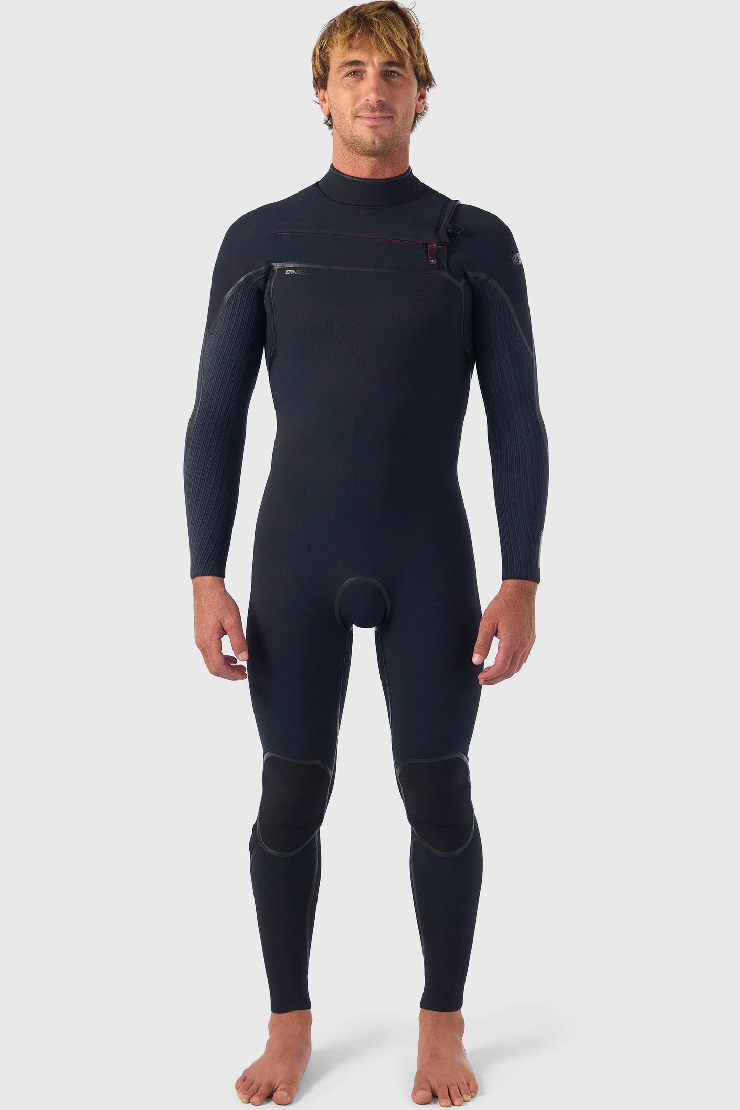 O’Neill Pukas Surf Shop Hyperfreak Fire 4/3 Chest-Zip Full Wetsuit Black/Black men’s surf gear