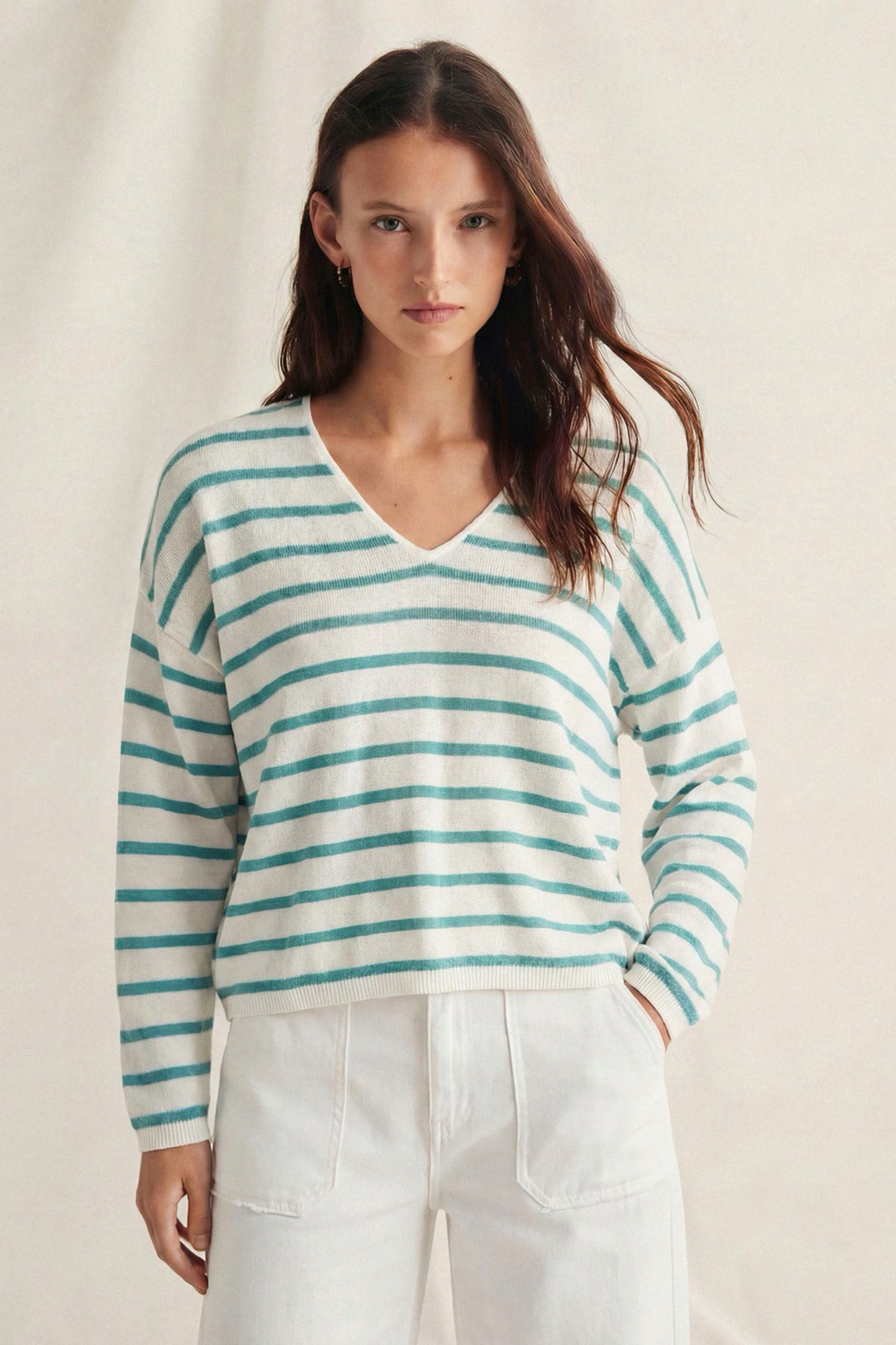 Mi&Co Abby striped sweater in blue for women
