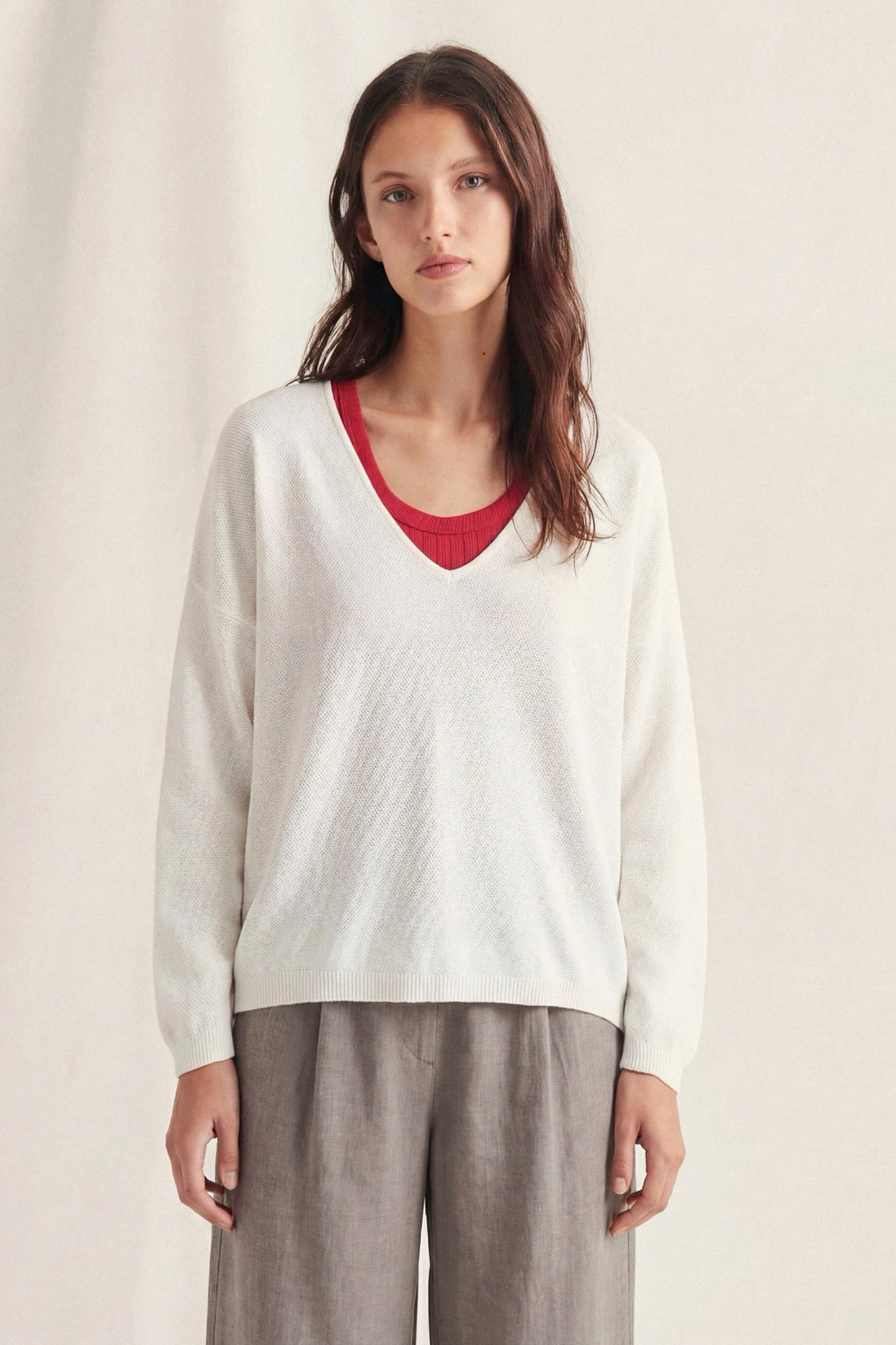 Mi&Co Linar sweater in cream for women

