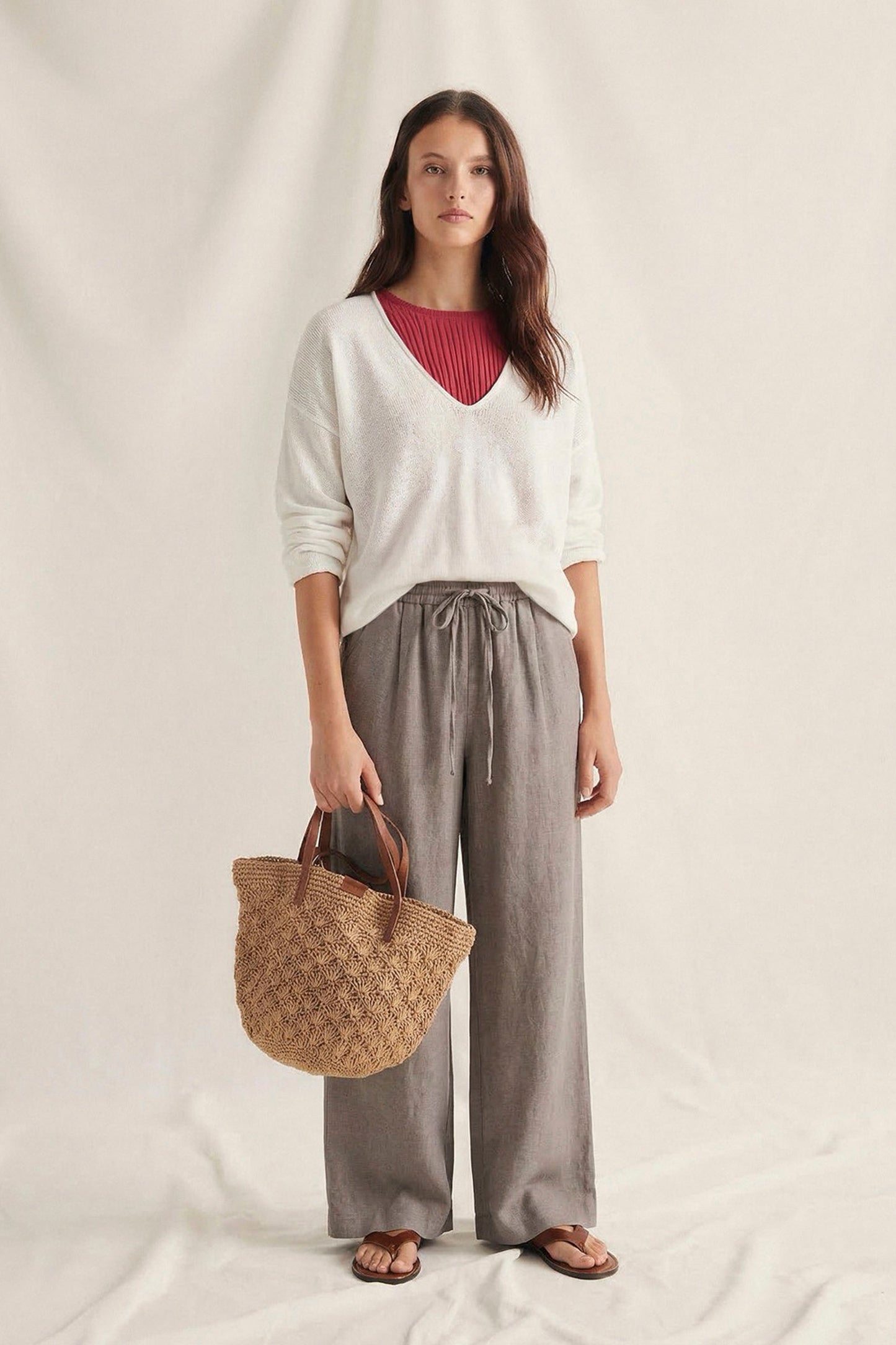 Mi&Co Linar sweater in cream for women
