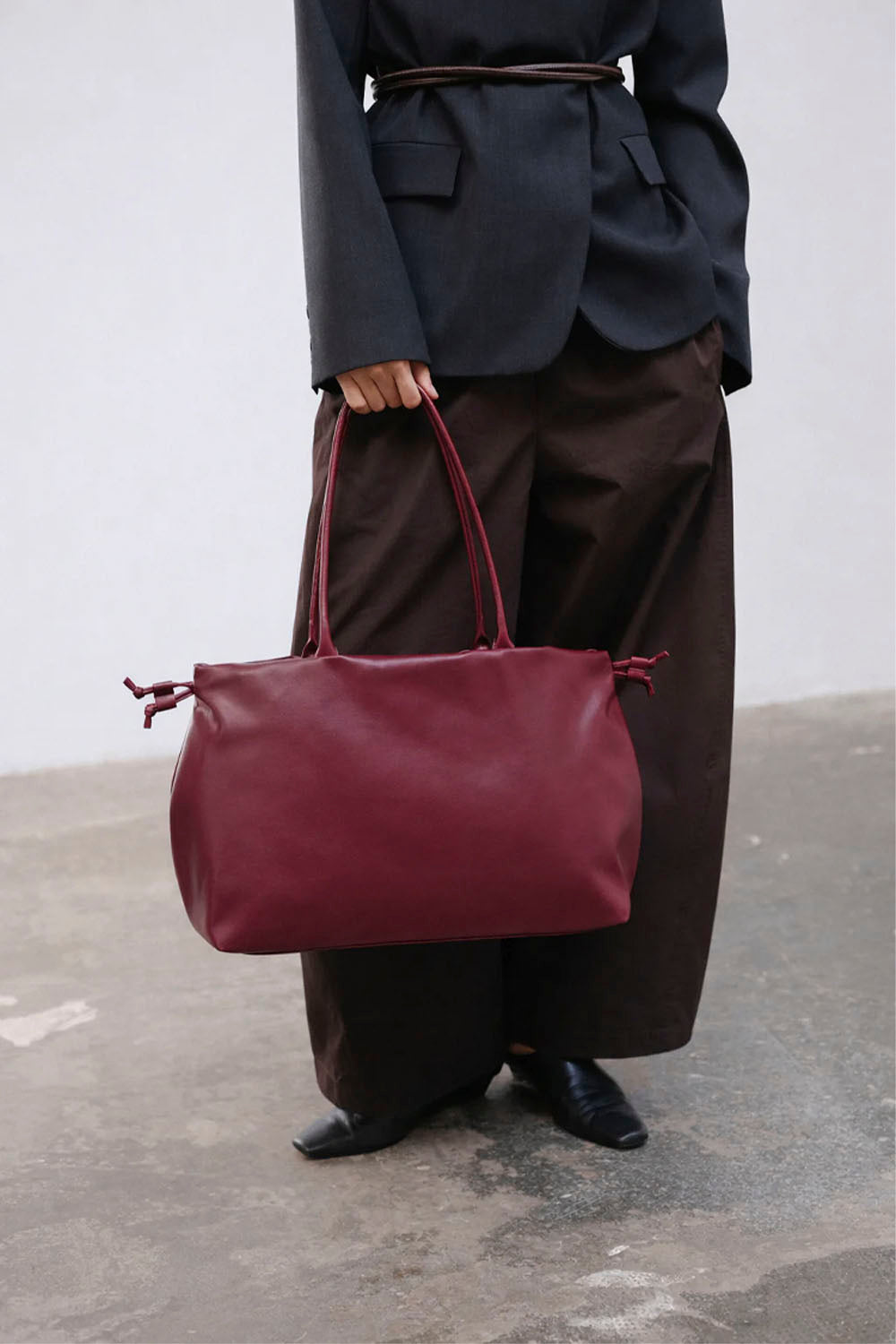 ÖLEND バーガンディ トートバッグ 公式】ÖLEND オレンド Folded Bag
