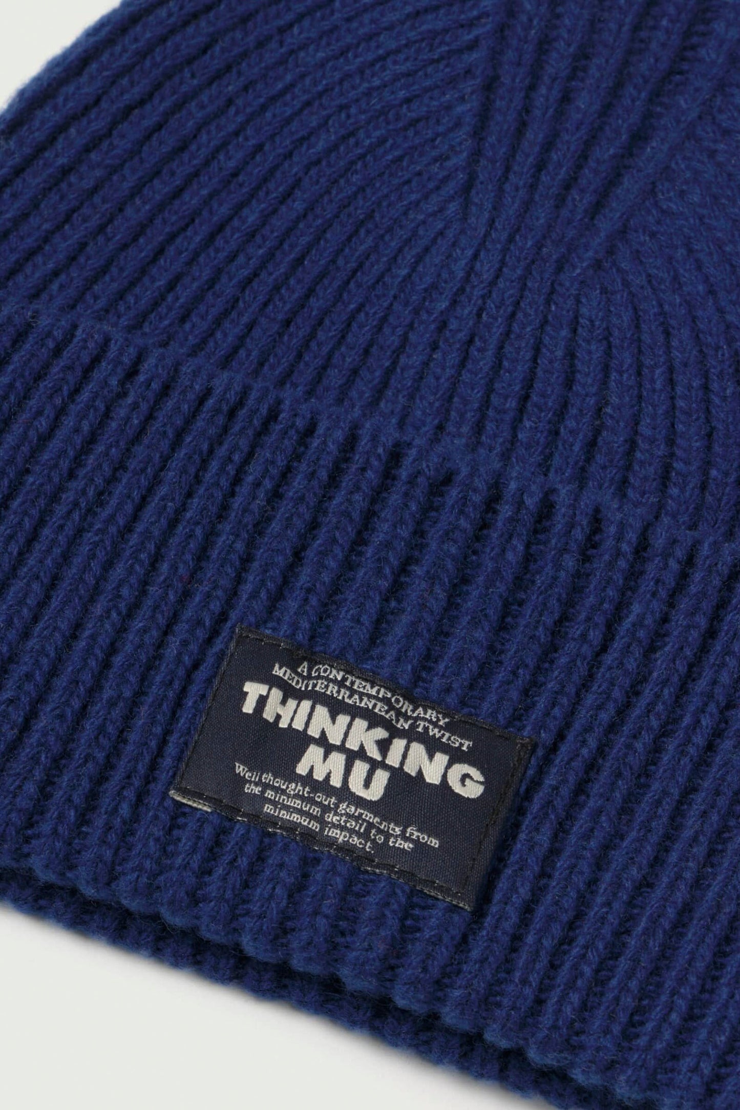 Pukas Surf Shop Thinking Mu Amor knit beanie in Indigo