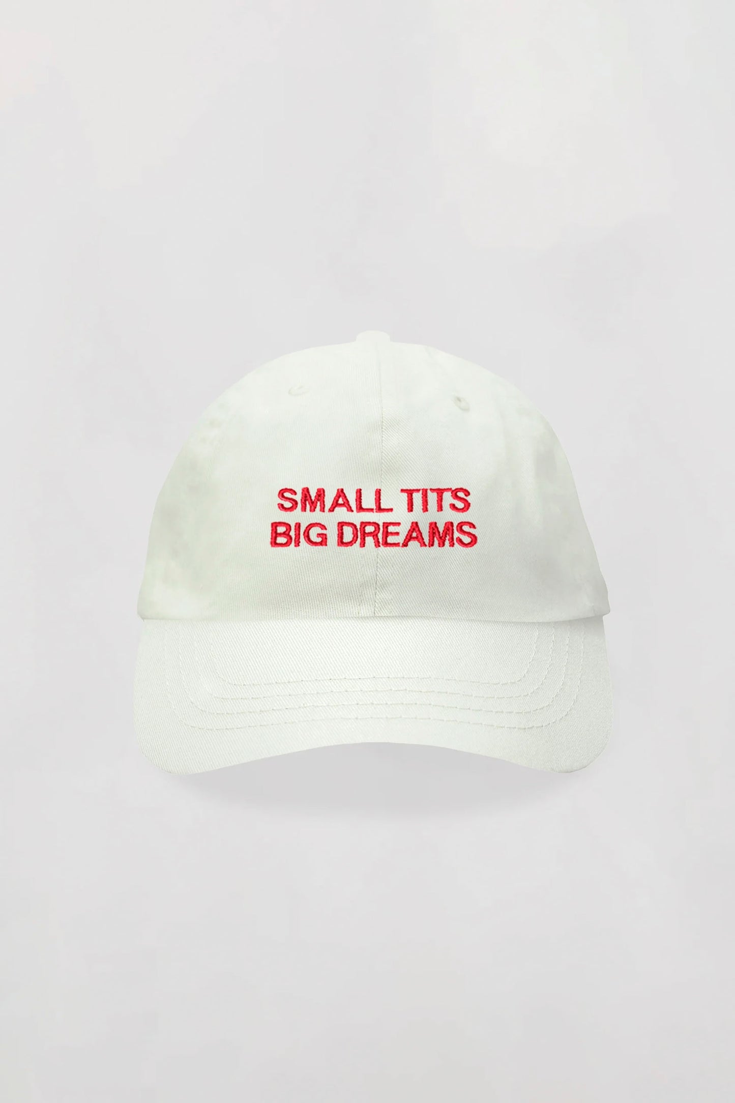 ENCRÉ Small Tits Big Dreams Beige Cap - Empowering Statement Accessory
