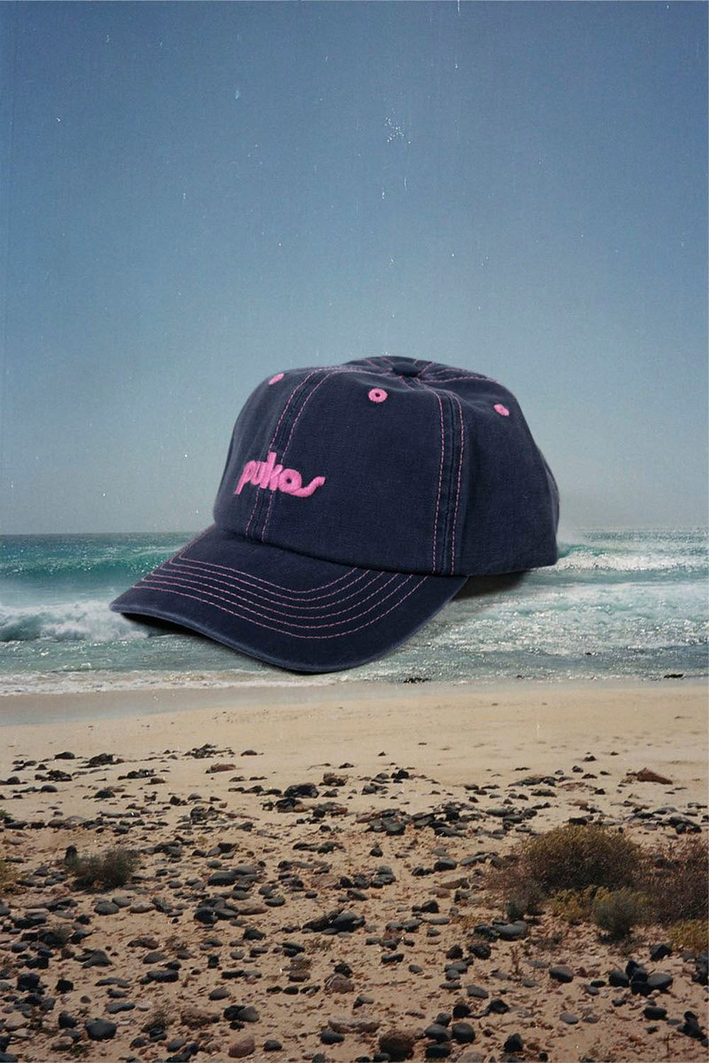 Pukas 80s Cap in Navy — Structured retro cap for men and women, at Pukas Surf Shop