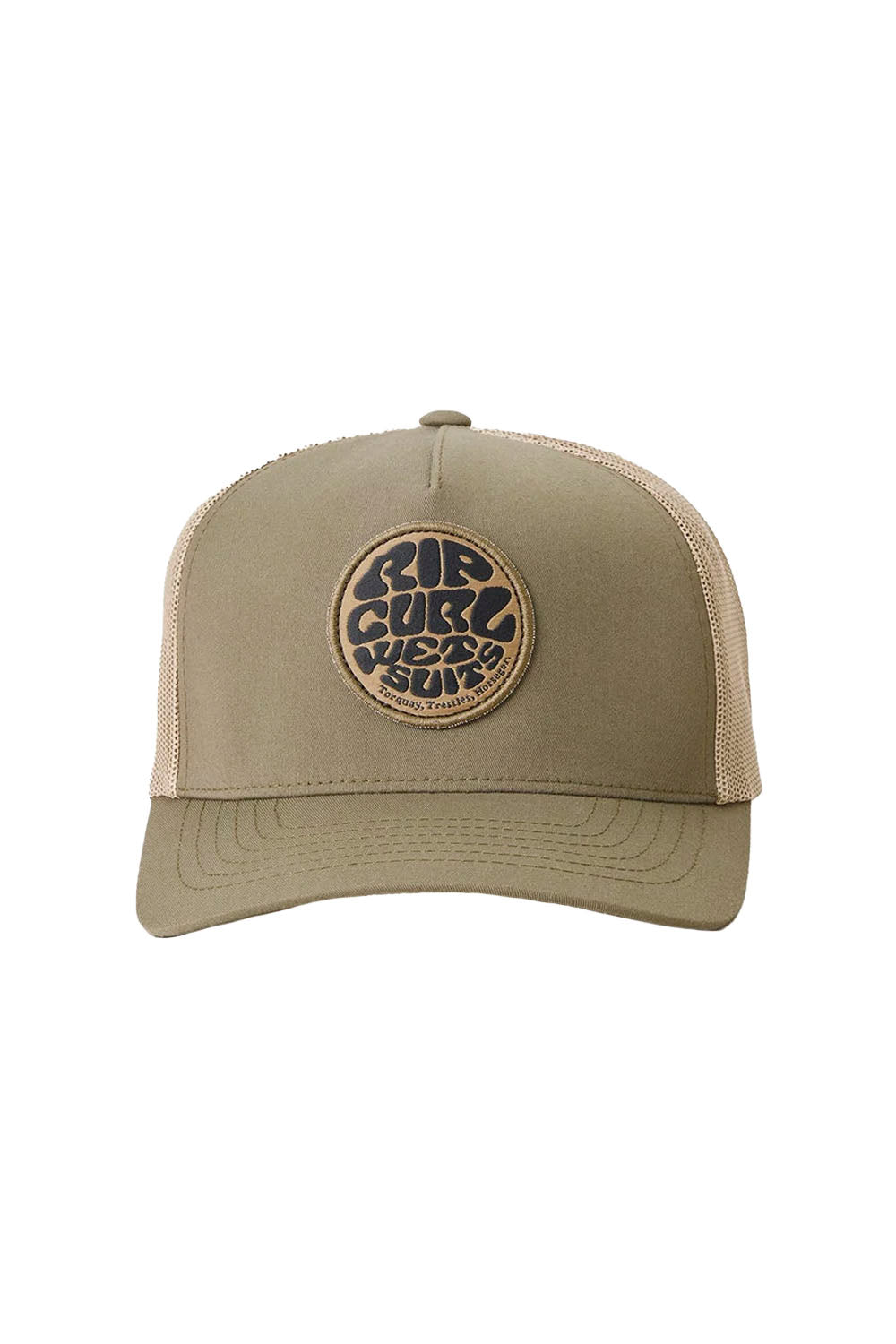 Kaki cap with a logo on a white background