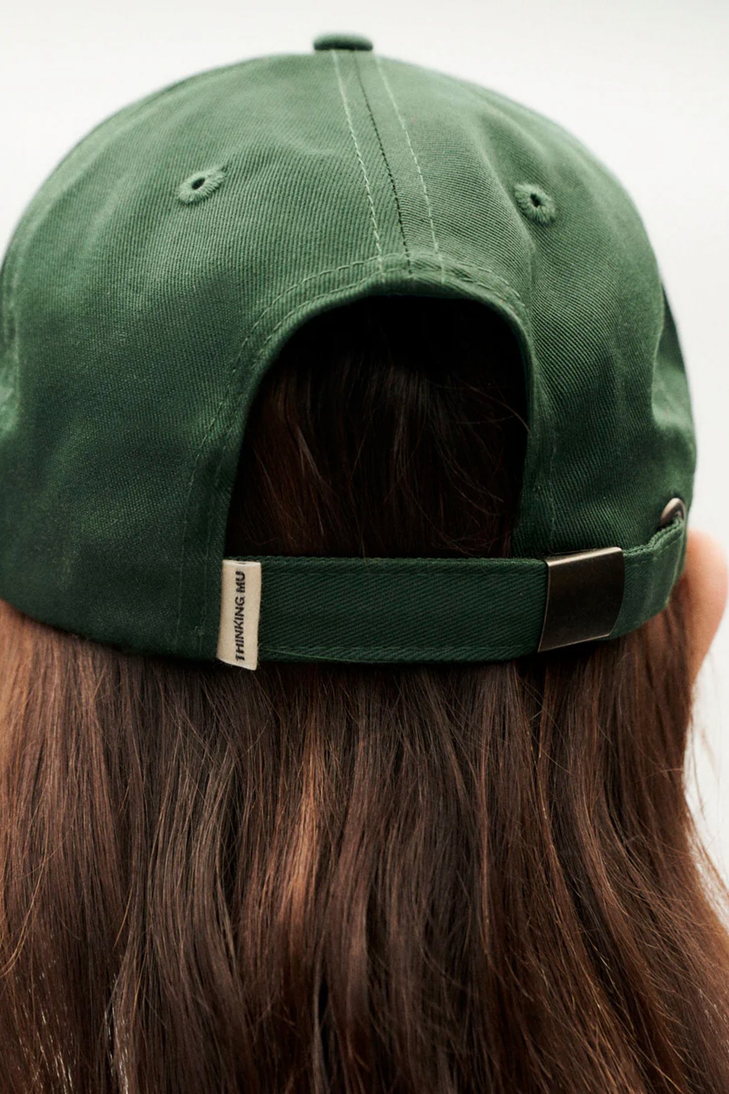 THINKING MU Chris Cap in green - back view organic cotton baseball cap