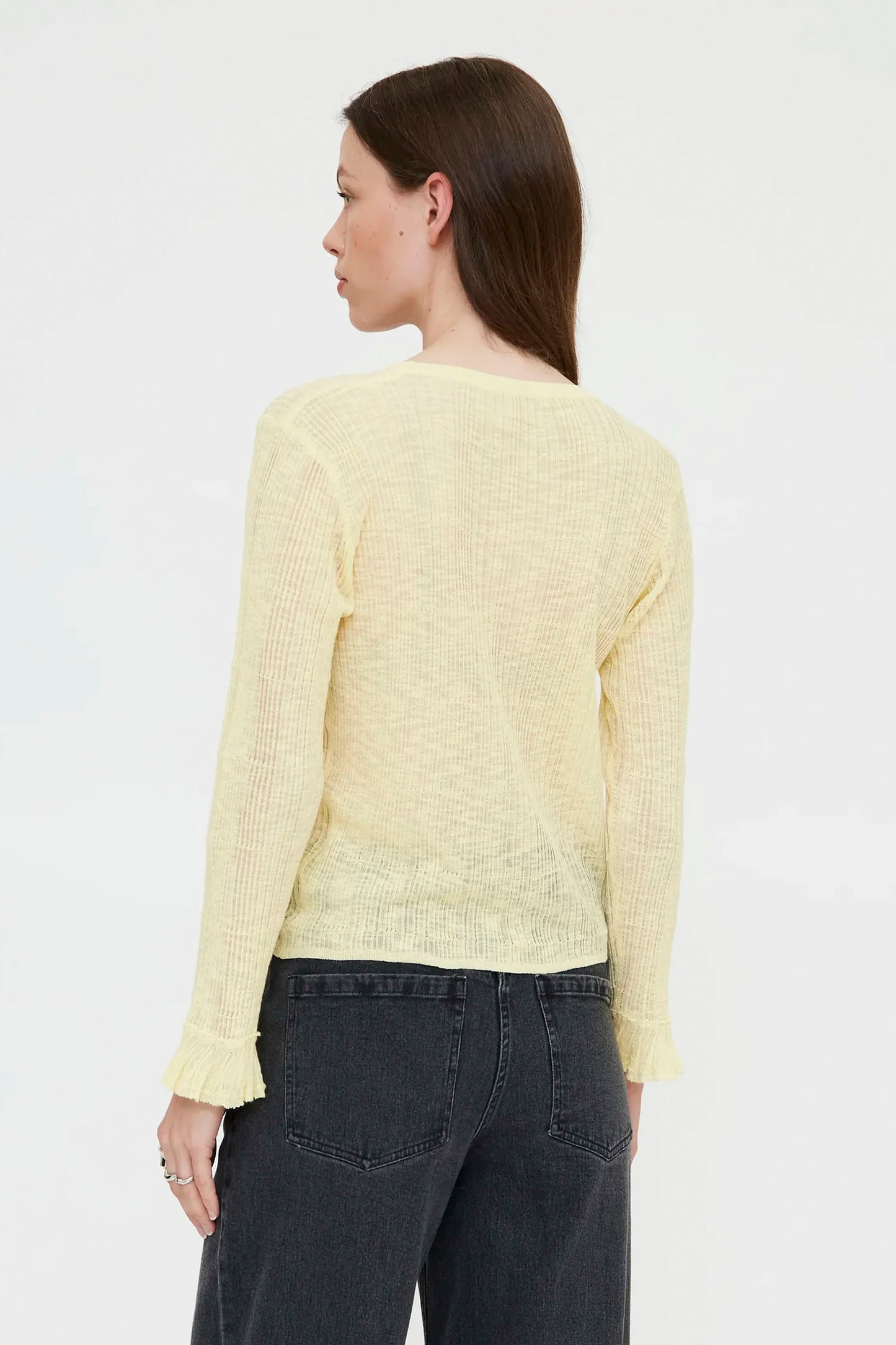 Wild Pony yellow light cardigan for women - coastal lifestyle apparel at Pukas Surf Shop