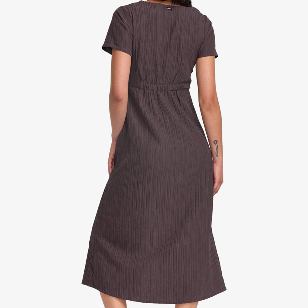 Pukas-Surf-Shop-Woman-Dress-Rvca-Understated-Midi-Raisin