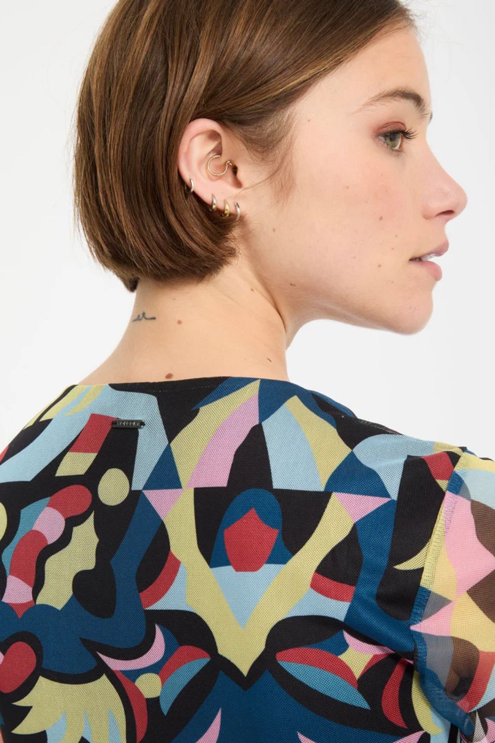 Volcom FA Bruno Lucas Dress in multi-color – women's surf-inspired artistic print dress
