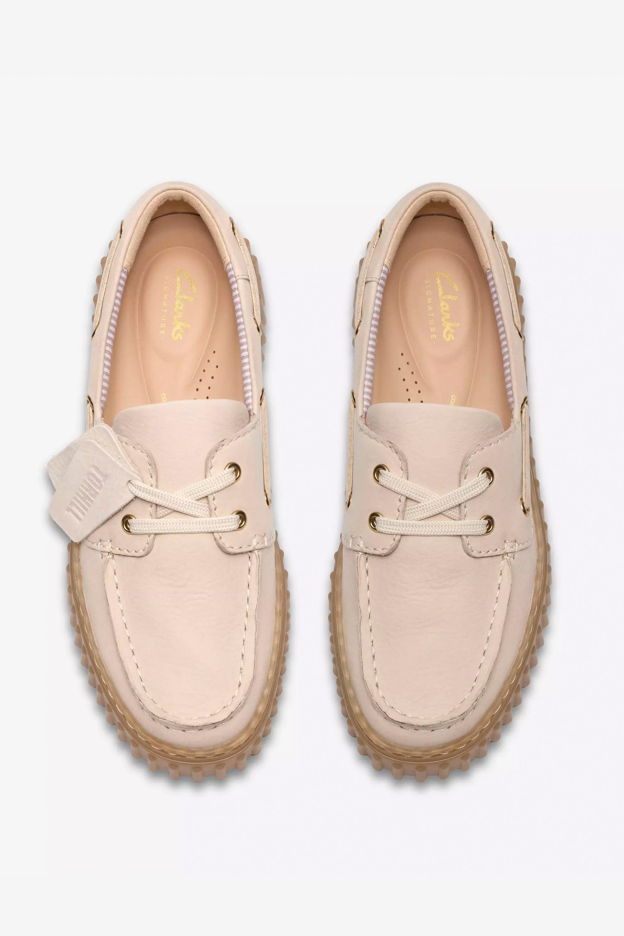 Clarks Tornhill Boat Cream Nubuck Shoes | Shop at PUKAS SURF SHOP