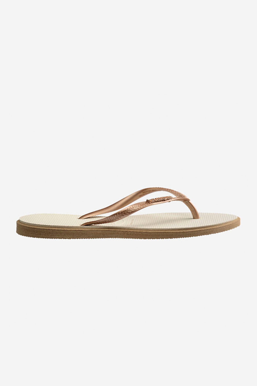 Beige sandal on a white background