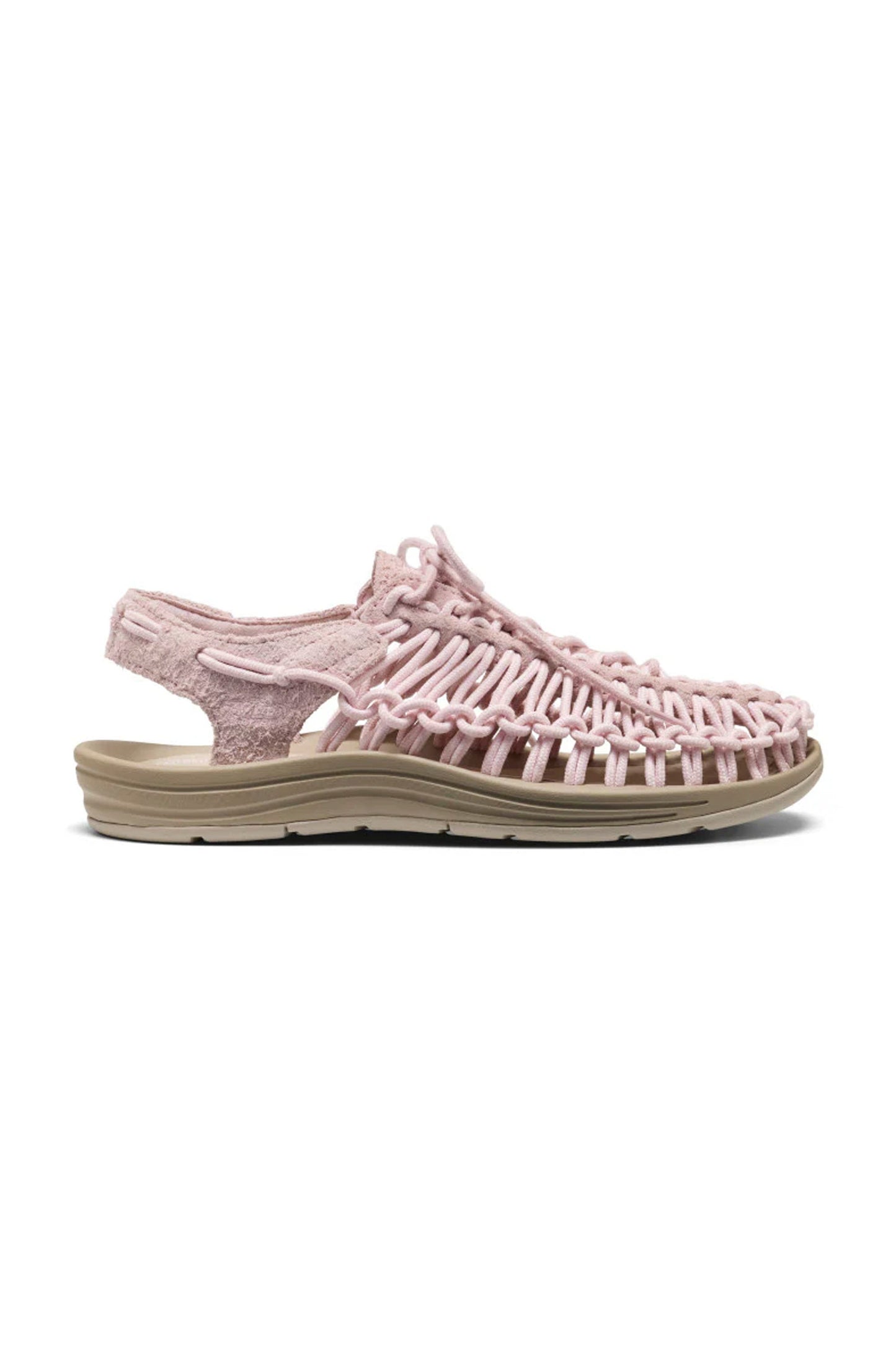 Pink Keen Uneek shoe in white background