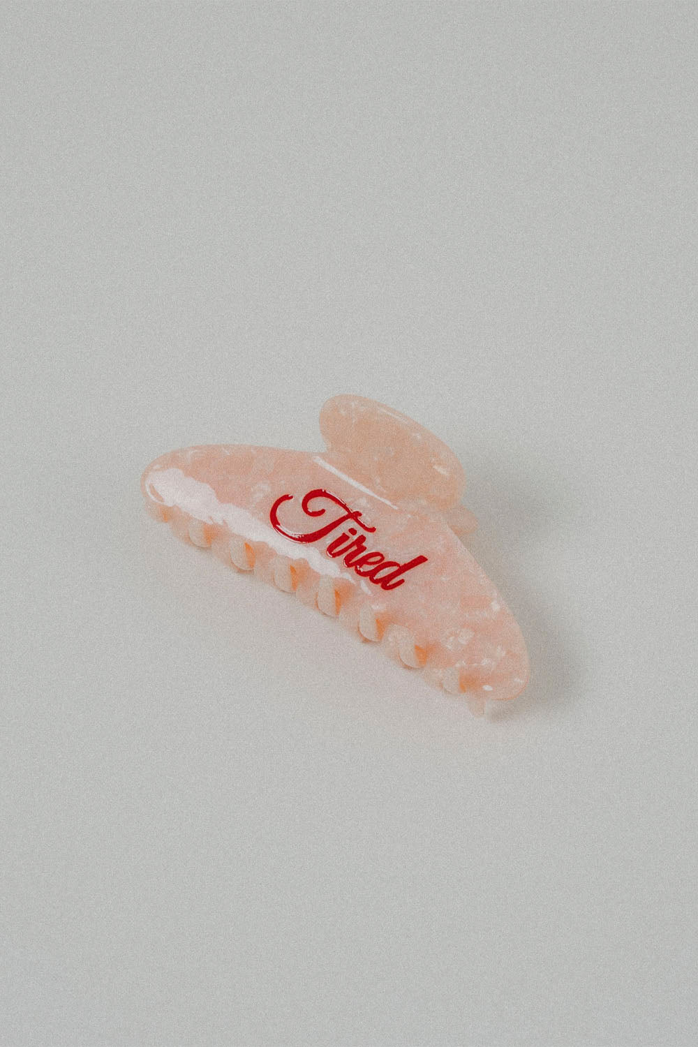NOT YOUR MOMMY Tired Hairclip - glossy pink acetate hair clip at Pukas Surf Shop