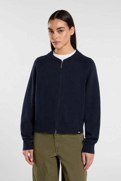 DICKIES MILAN FULL ZIP SWEATER NIGHT SKY | Shop at PUKAS SURF SHOP