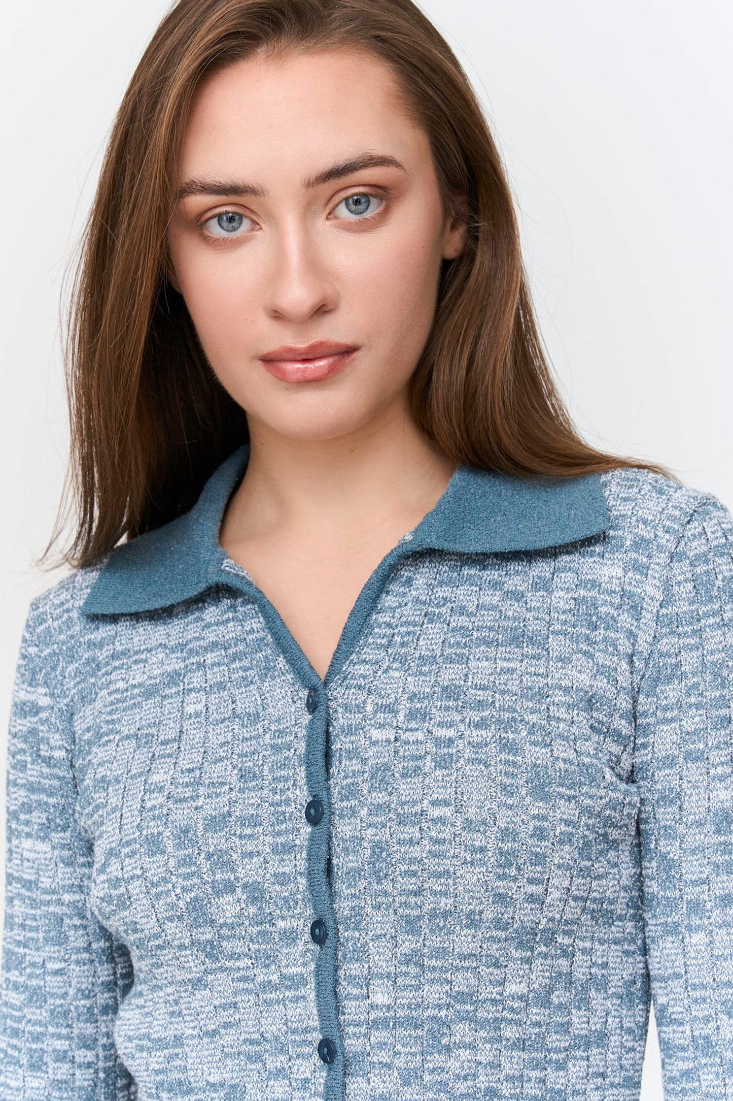 24 Colours Pukas Surf Shop marled knit cardigan relaxed fit soft texture