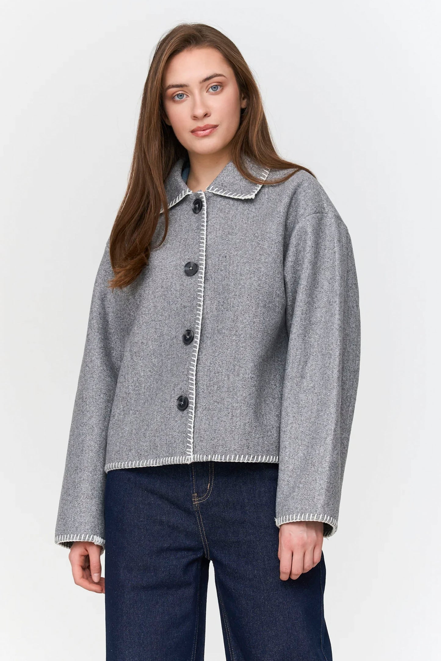 24 Colours Pukas Surf Shop structured winter jacket relaxed cut subtle texture