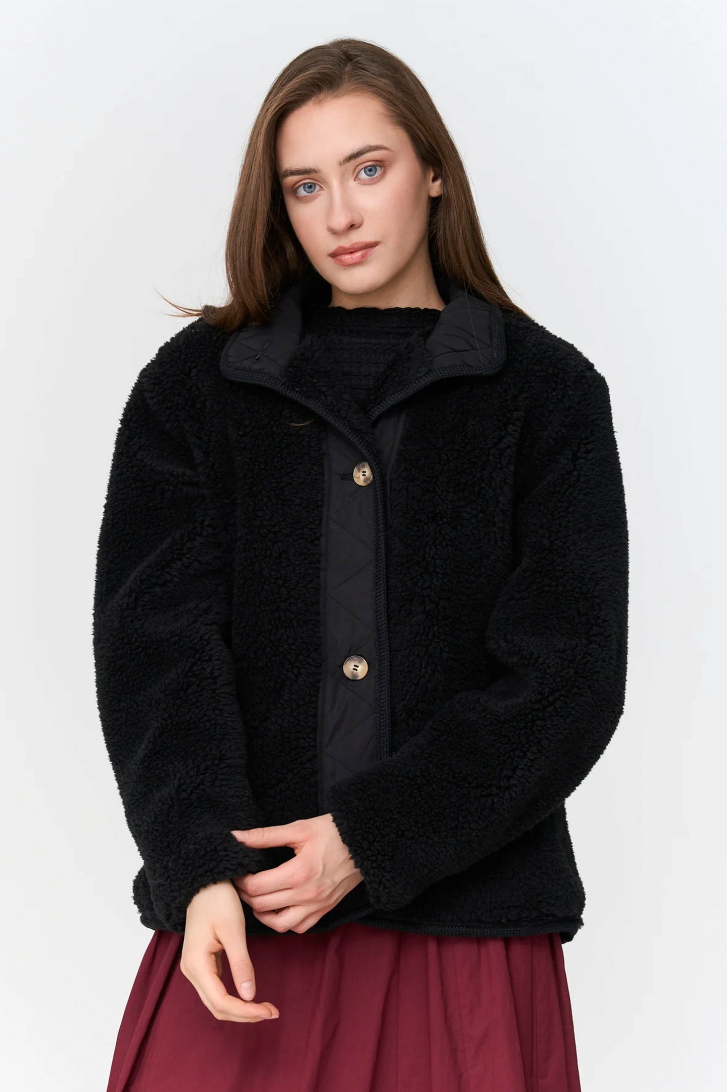 24 Colours Pukas Surf Shop sherpa jacket teddy texture cozy relaxed fit