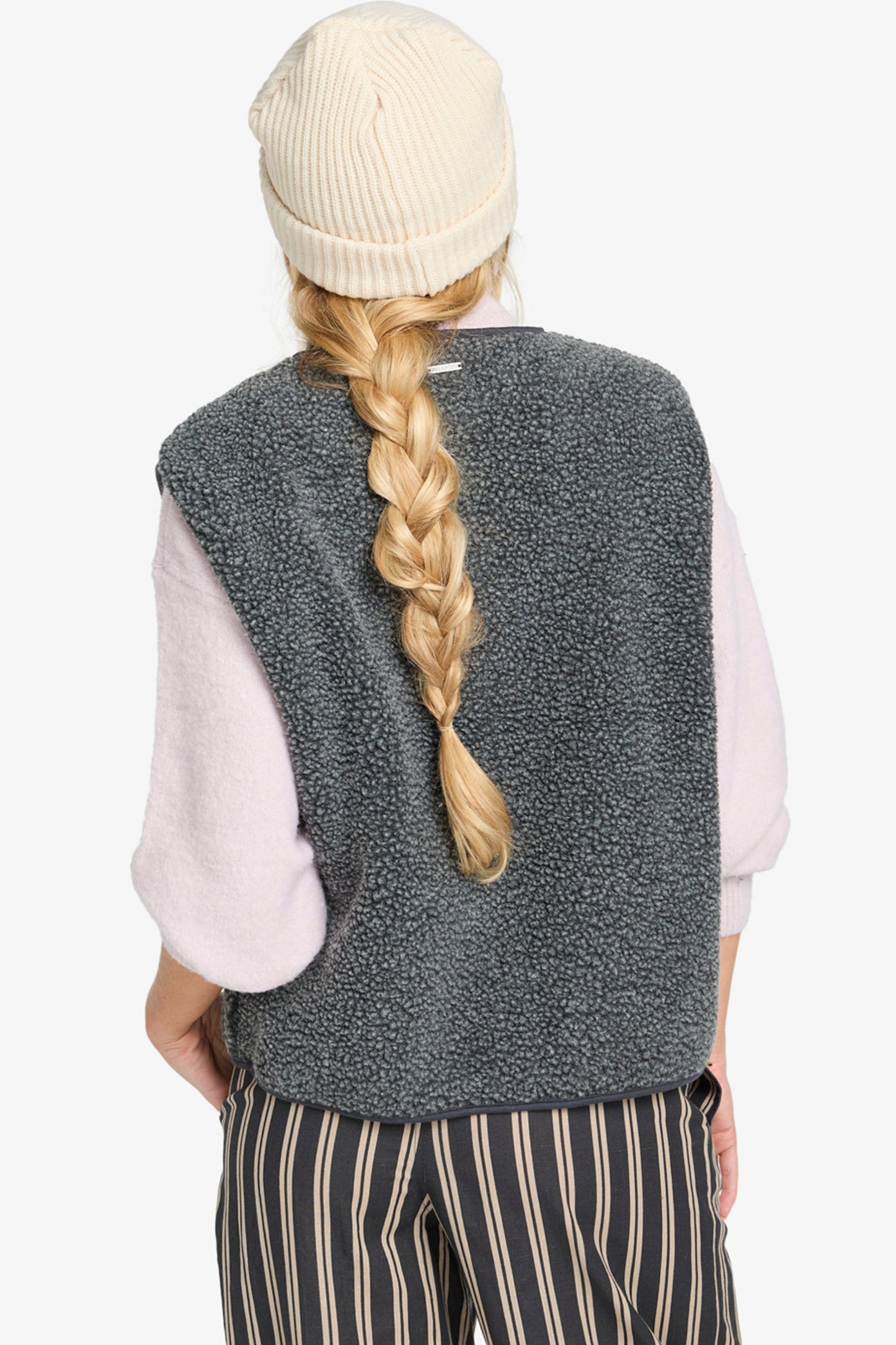 Pukas Surf Shop Billabong Be Happy sherpa vest taupe cozy texture