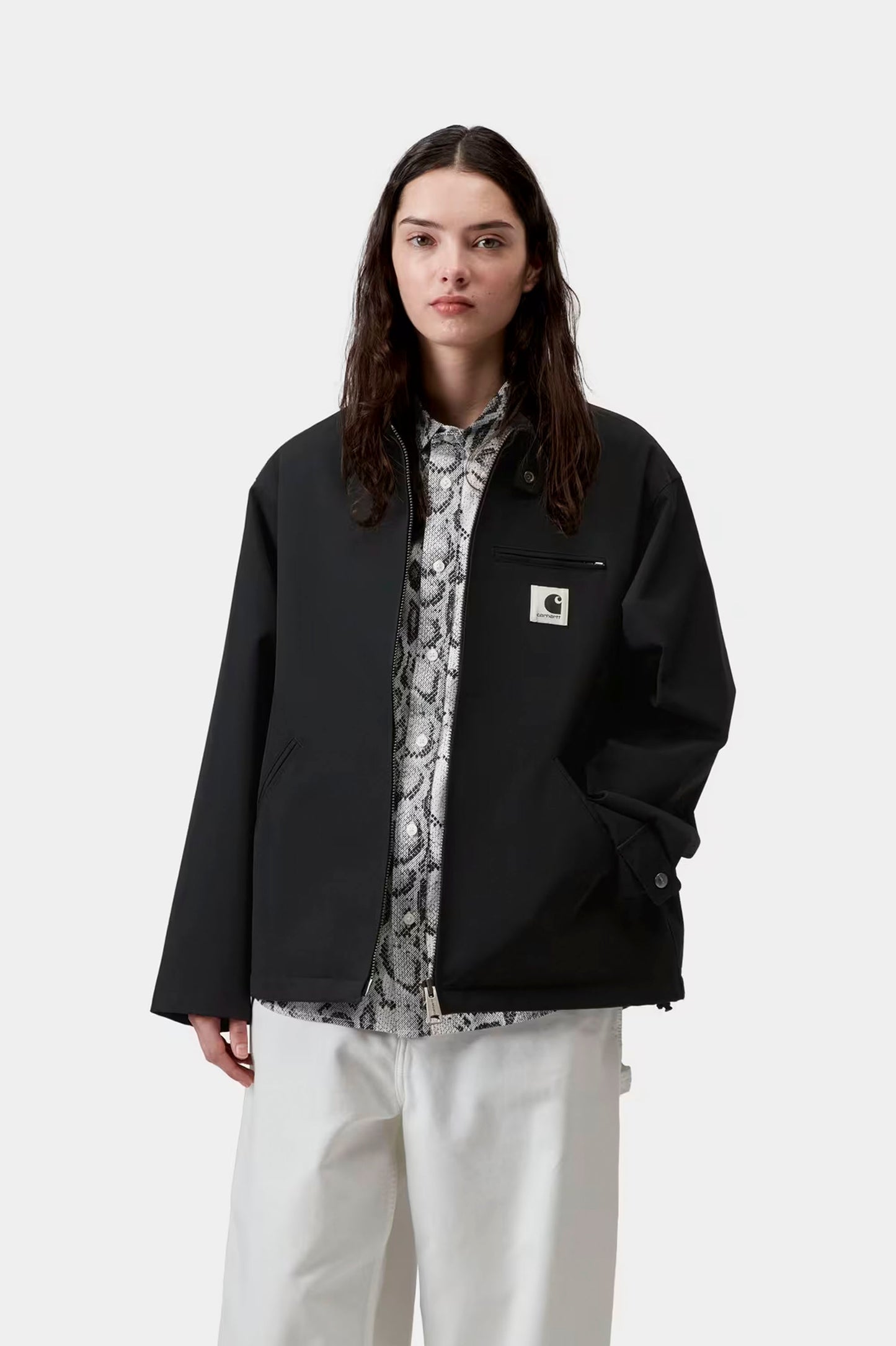 CARHARTT WIP Clark Jacket Black - Women's Classic Workwear Jacket at Pukas Surf Shop
