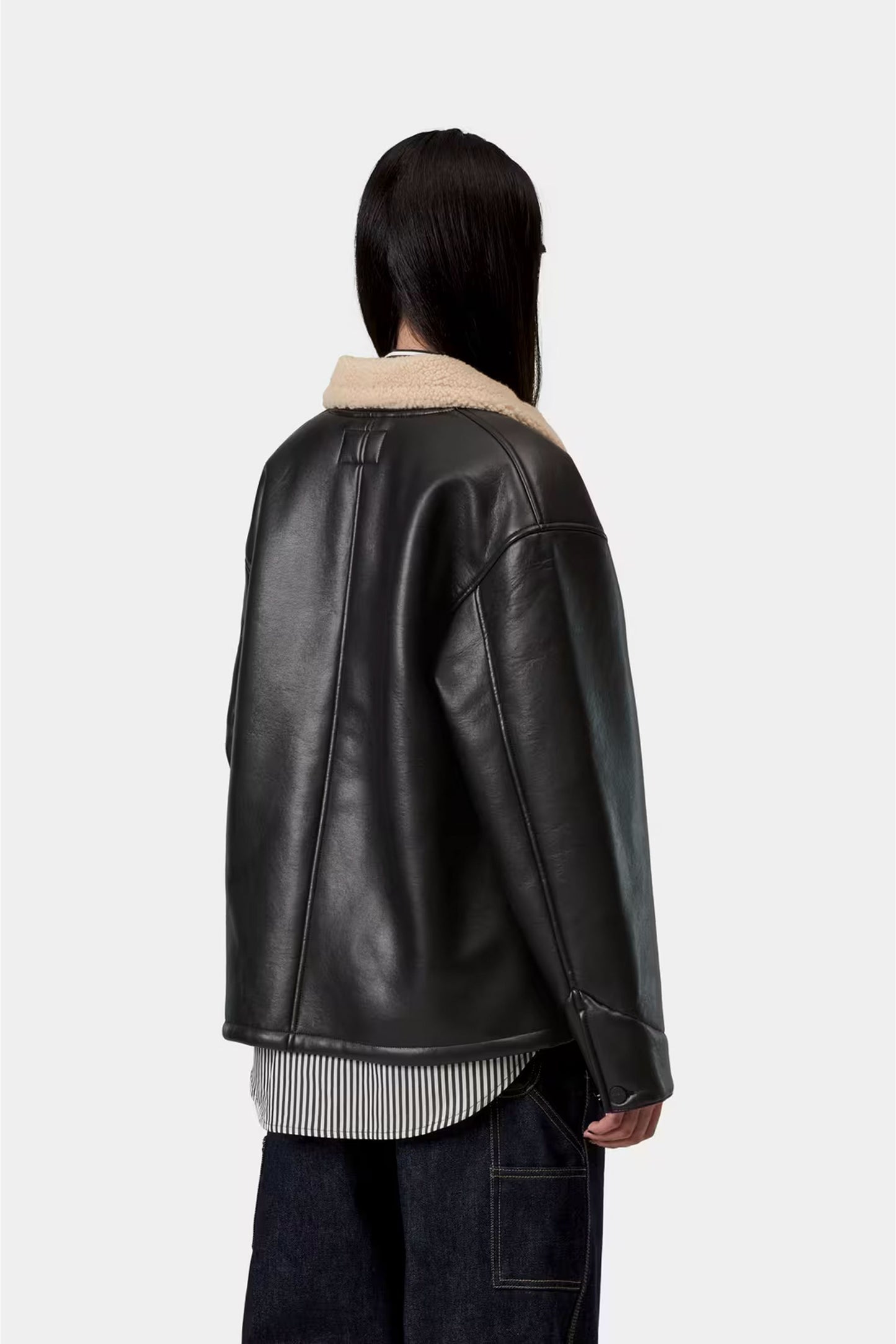 Pukas Surf Shop Carhartt WIP W' Shepton OG Michigan Coat in Black / Natural