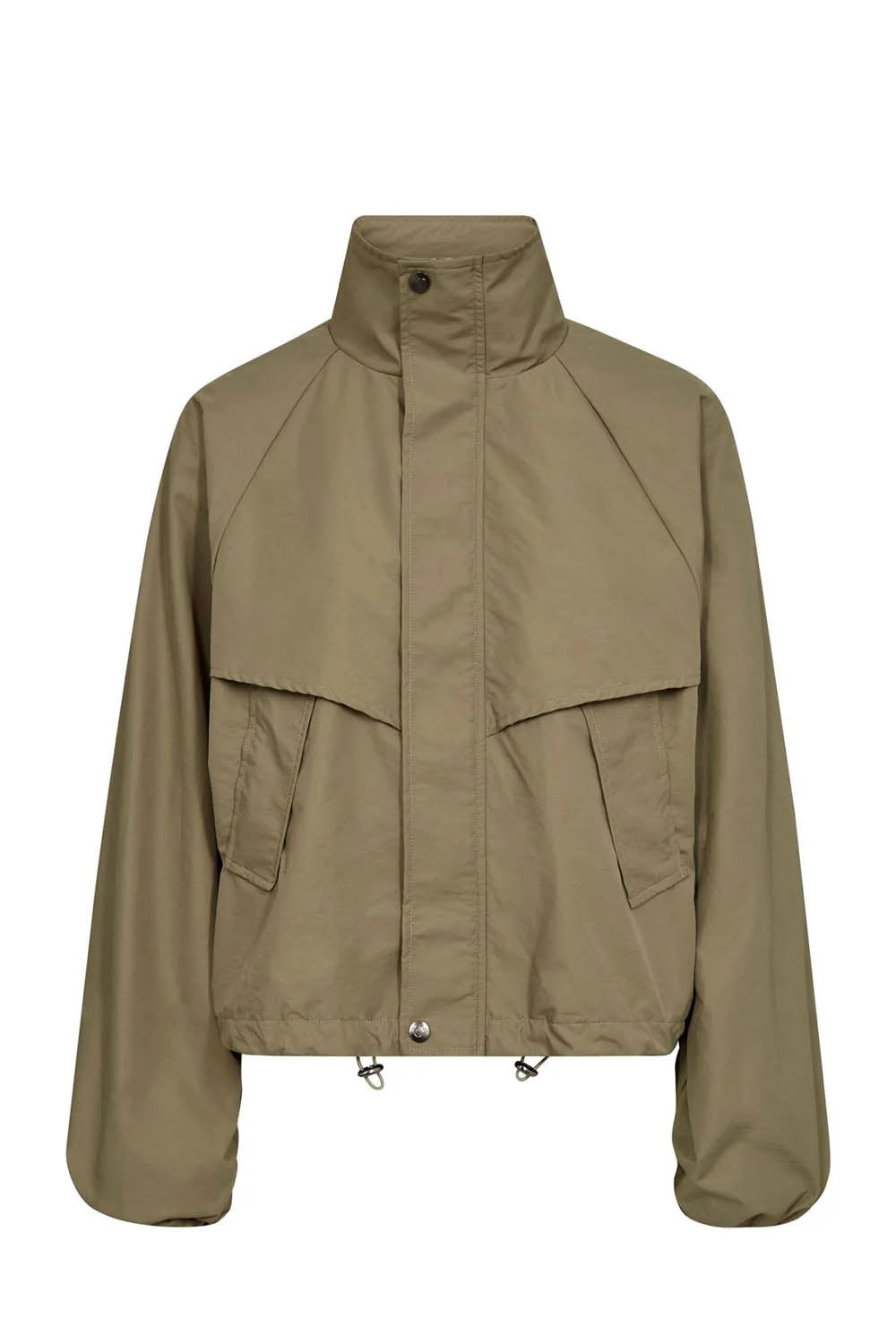 Green jacket on a white background