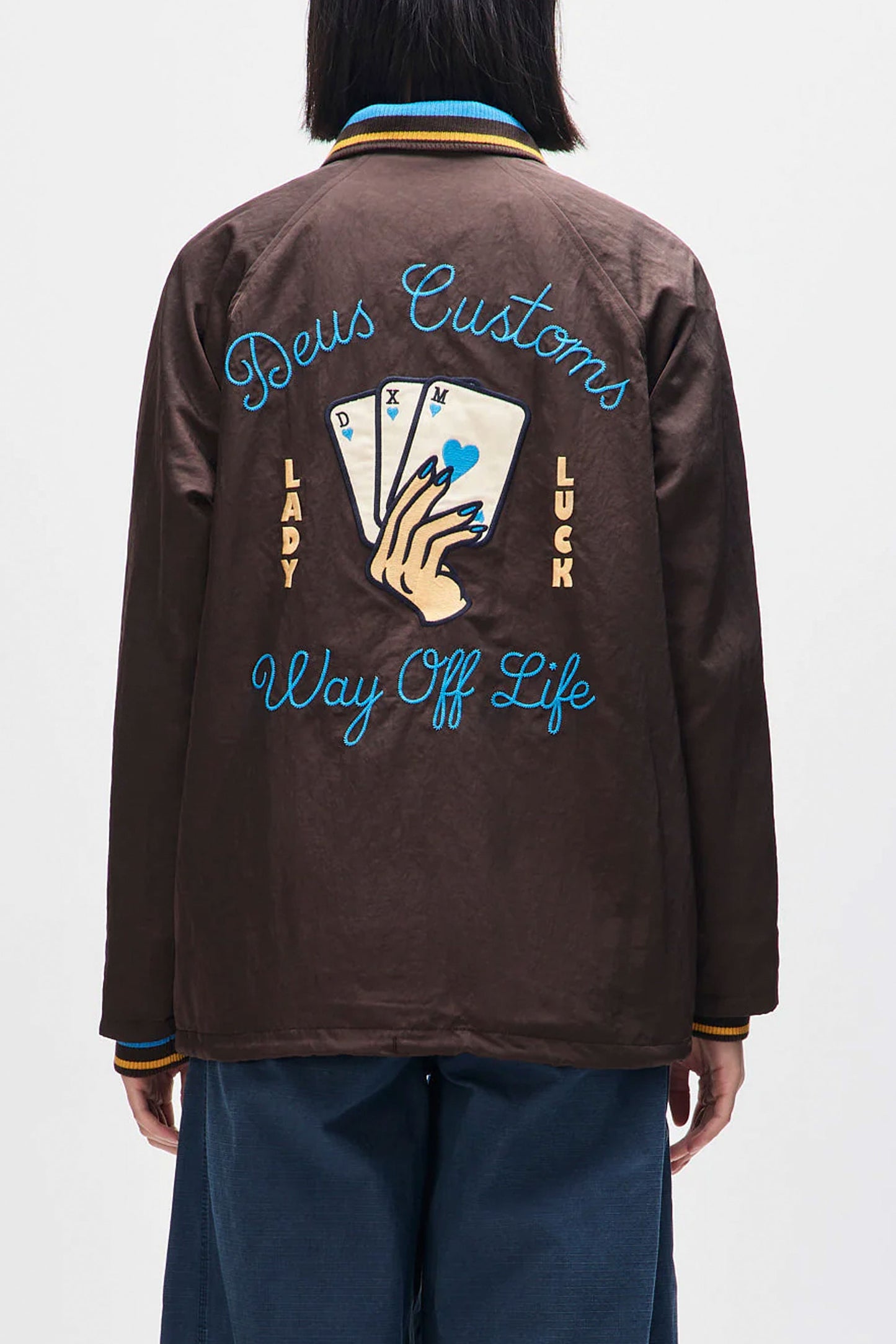 Pukas Surf Shop Woman Jacket Deus Big Barbara Coach Java Brown
