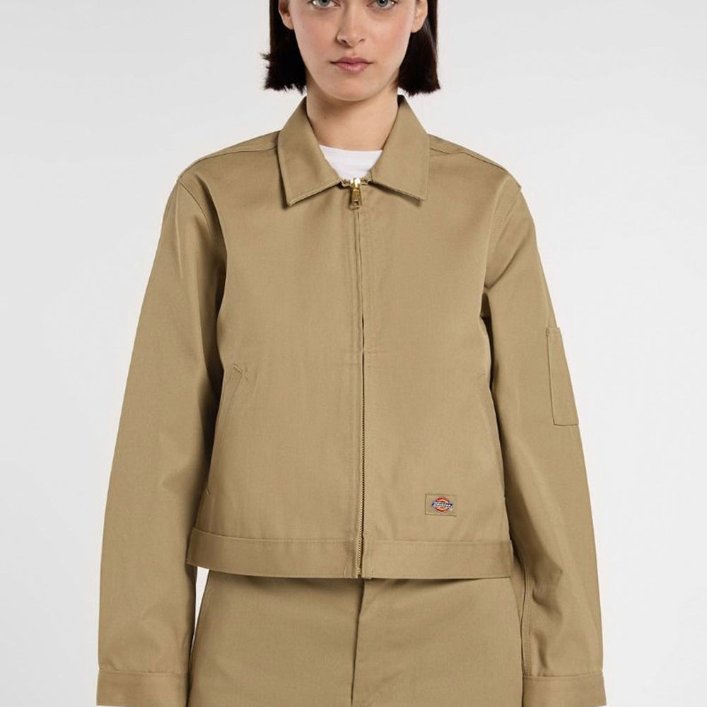 Pukas-Surf-Shop-Woman-Jacket-Dickies-Unlined-Cropped-Khaki