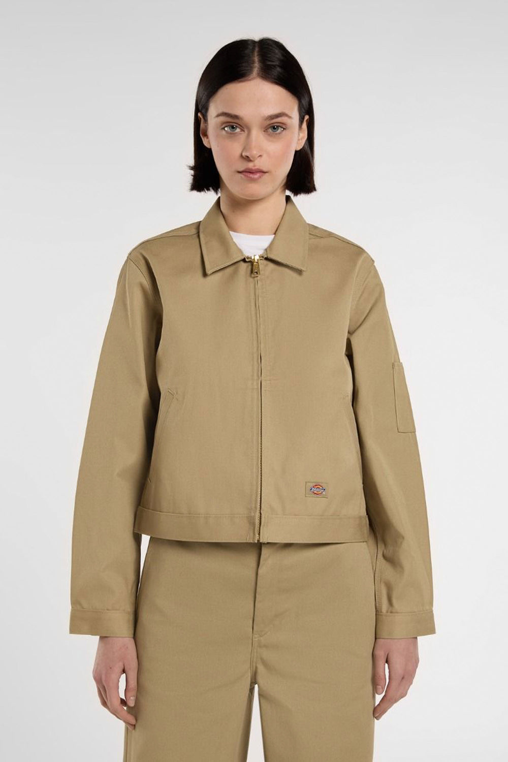 Pukas-Surf-Shop-Woman-Jacket-Dickies-Unlined-Cropped-Khaki