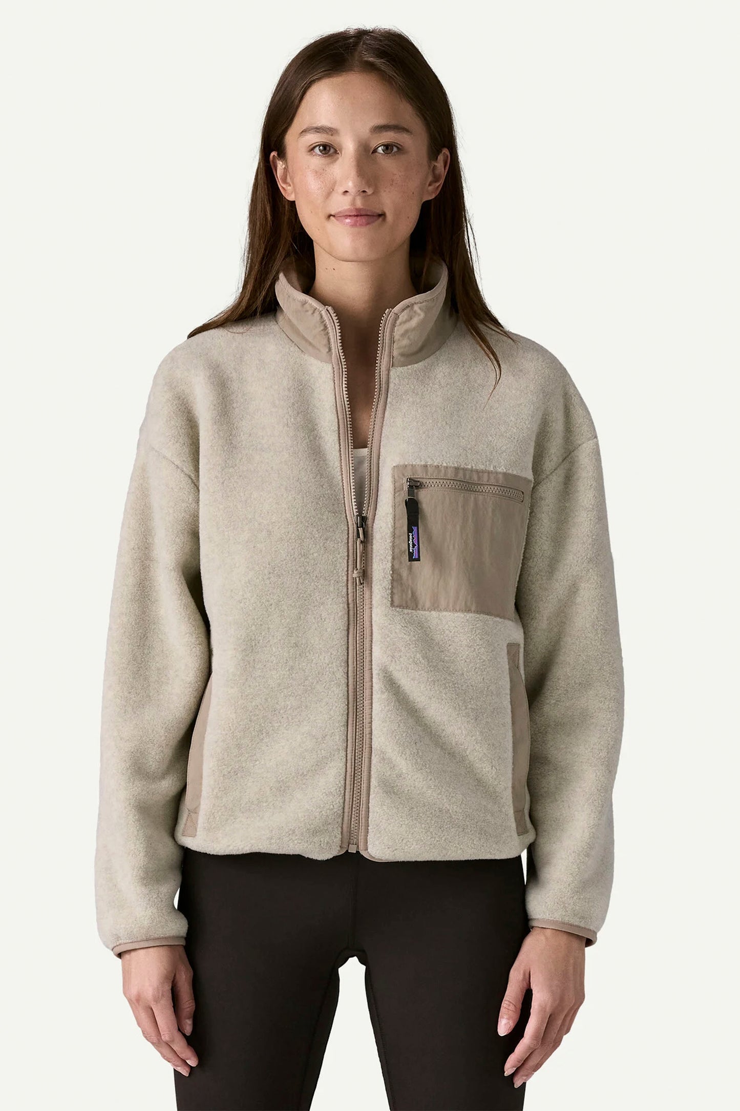 Pukas Surf Shop Patagonia women’s Synchilla fleece jacket in Oatmeal Heather