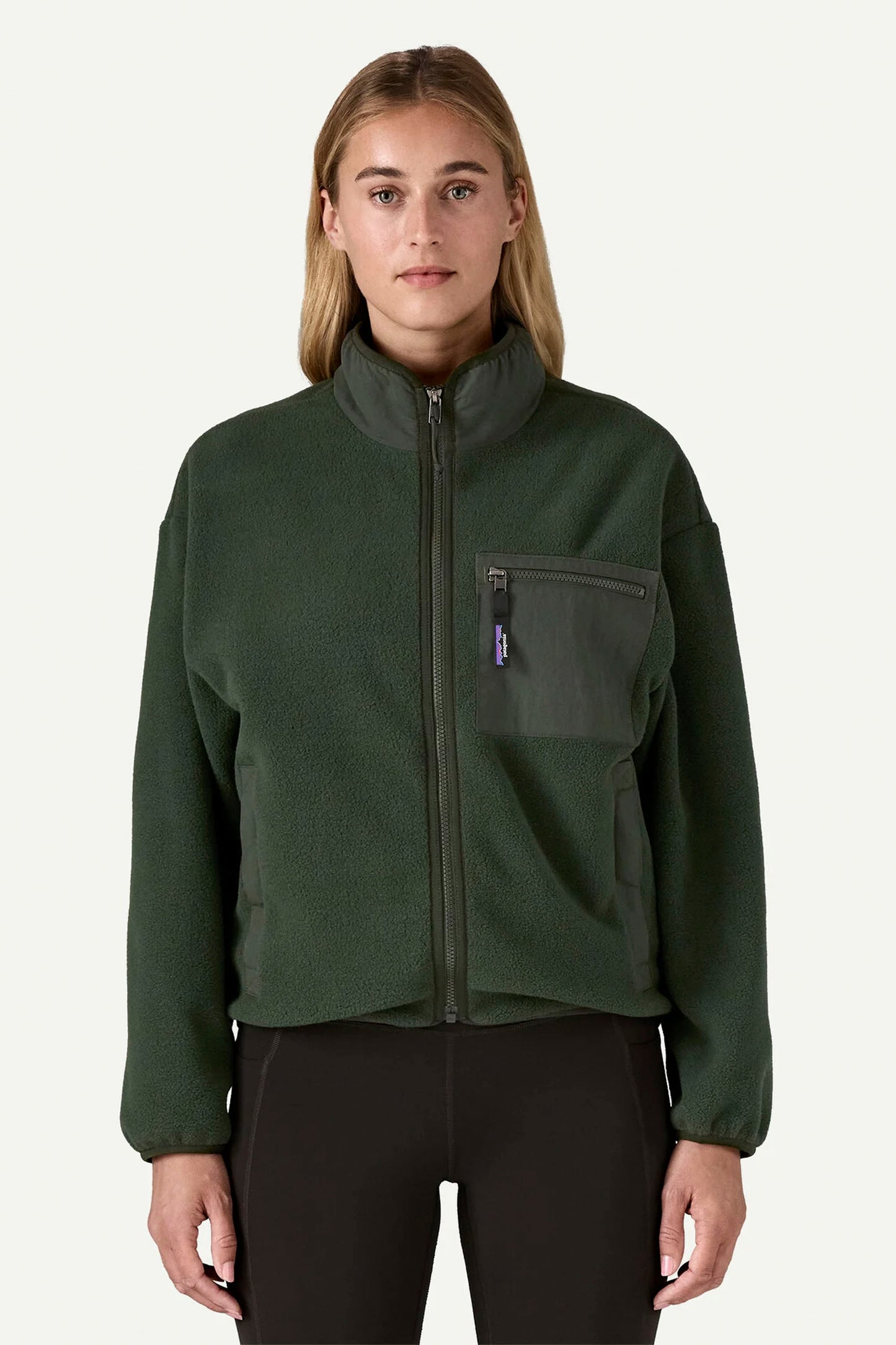 Pukas Surf Shop Patagonia women's Synchilla fleece jacket in Old Growth Green