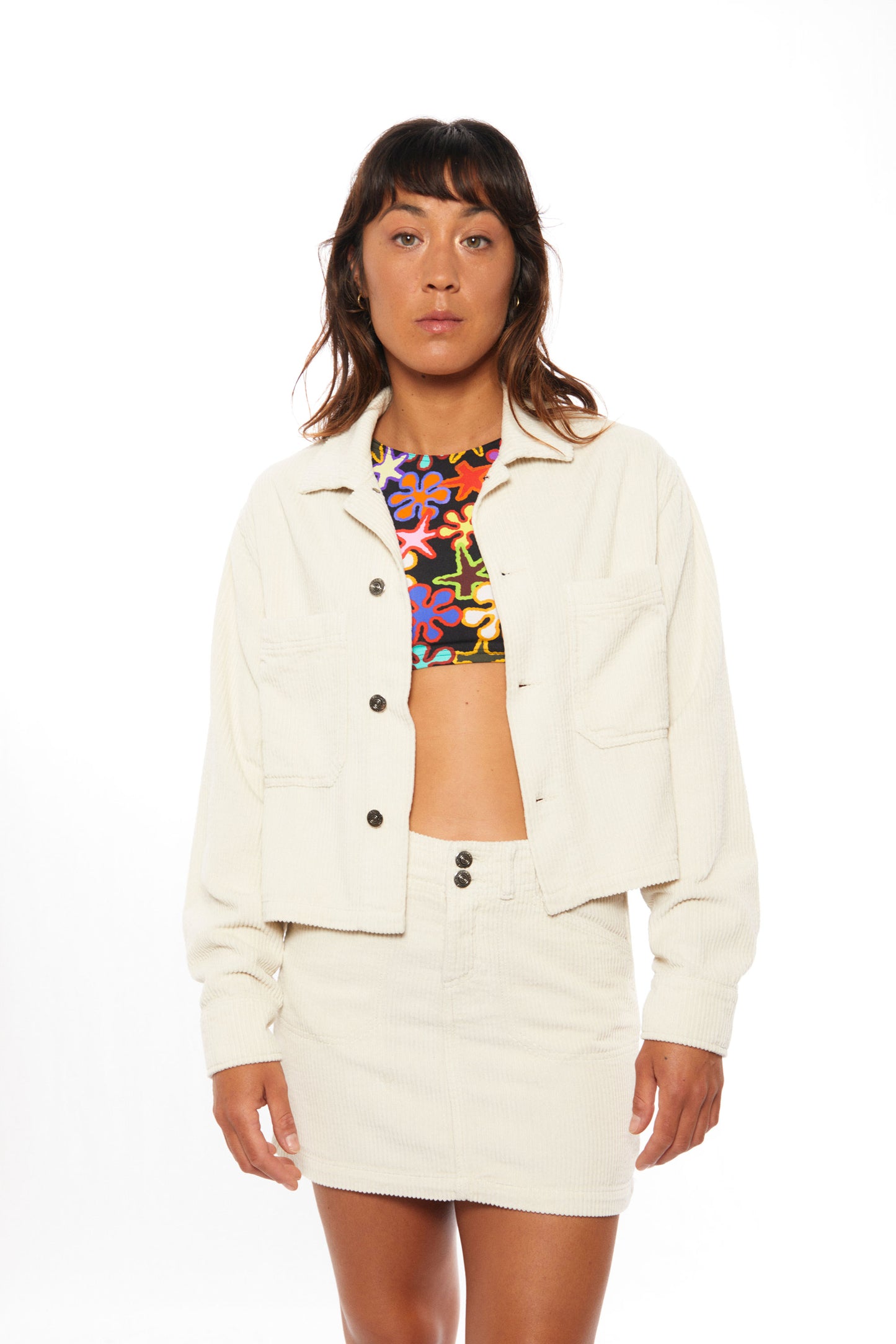 Pukas Surf Shop Woman Jacket Pukas Corduroy Beige