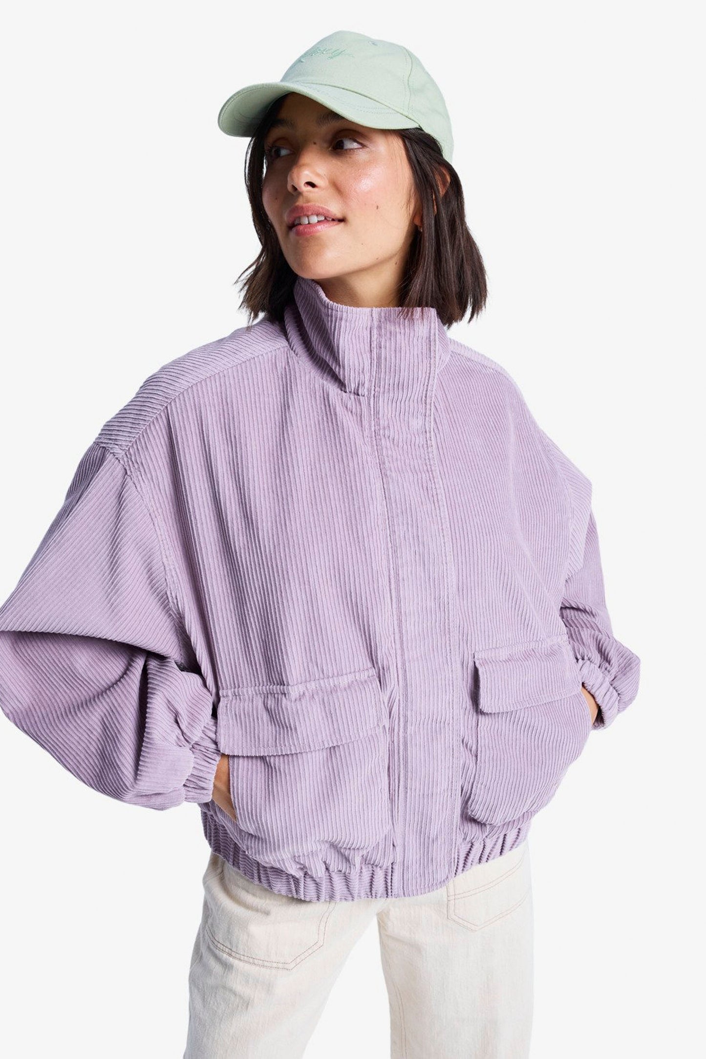 Pukas Surf Shop Roxy Slow Song II Oversized Corduroy Jacket in Nirvana