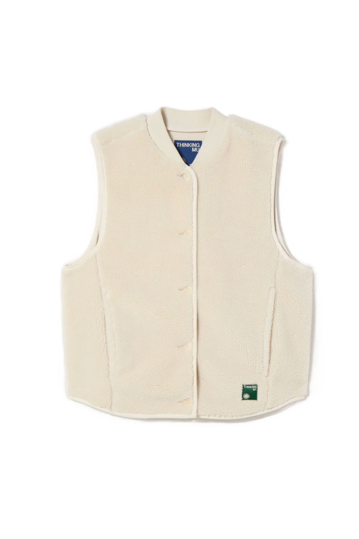 Pukas Surf Shop Woman Jacket Thinking Mu Ivory Jay Vest Ecru