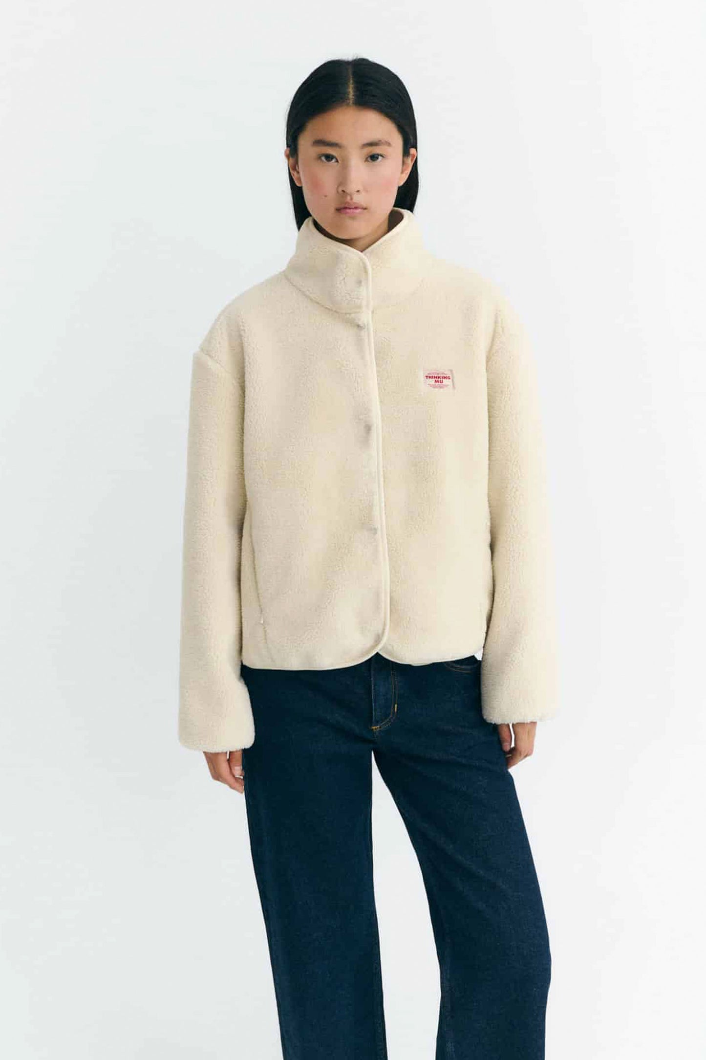 Pukas Surf Shop Woman Jacket Thinking Mu Ivory Kourtney Ecru