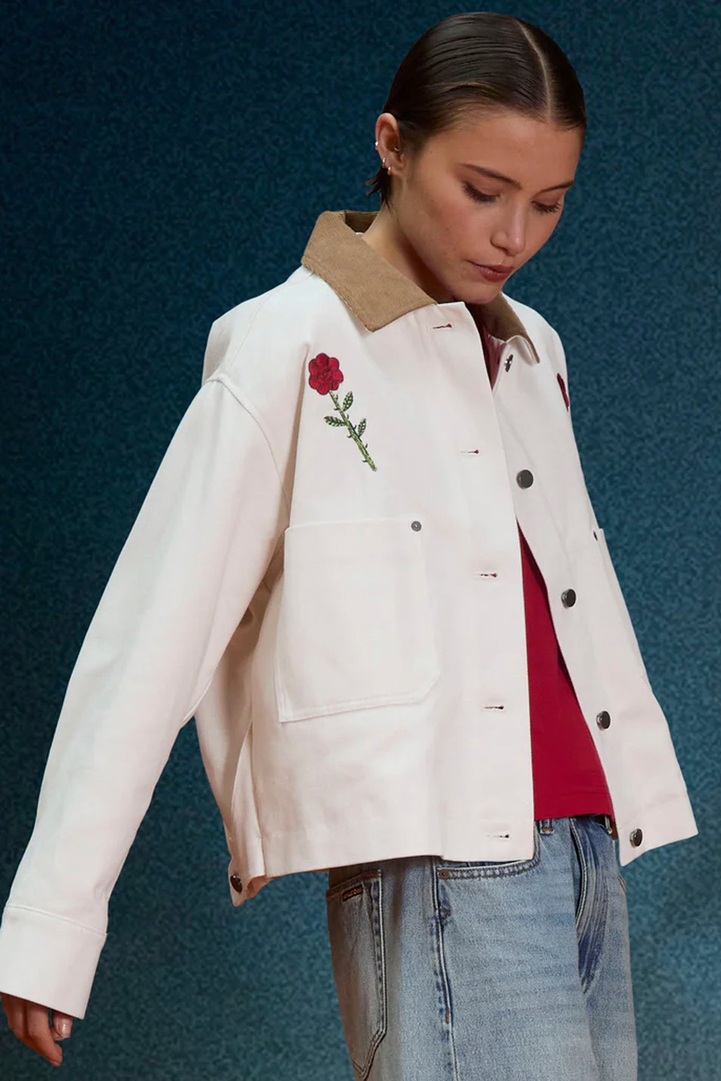 Volcom FA Mickey Mason Jacket Off White – Women's relaxed-fit collab jacket at Pukas Surf Shop