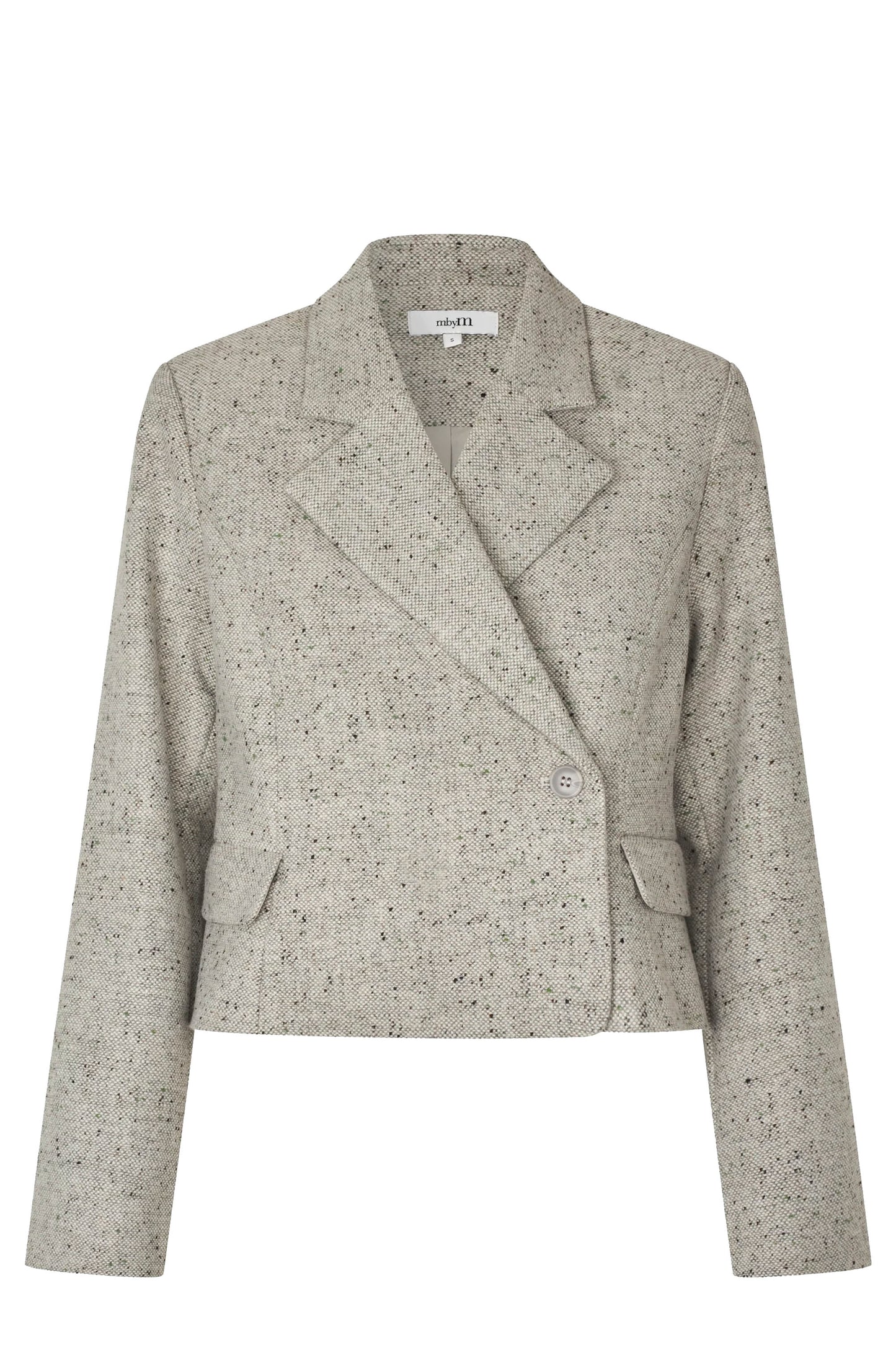 grey mbyM Iva blazer on a white background