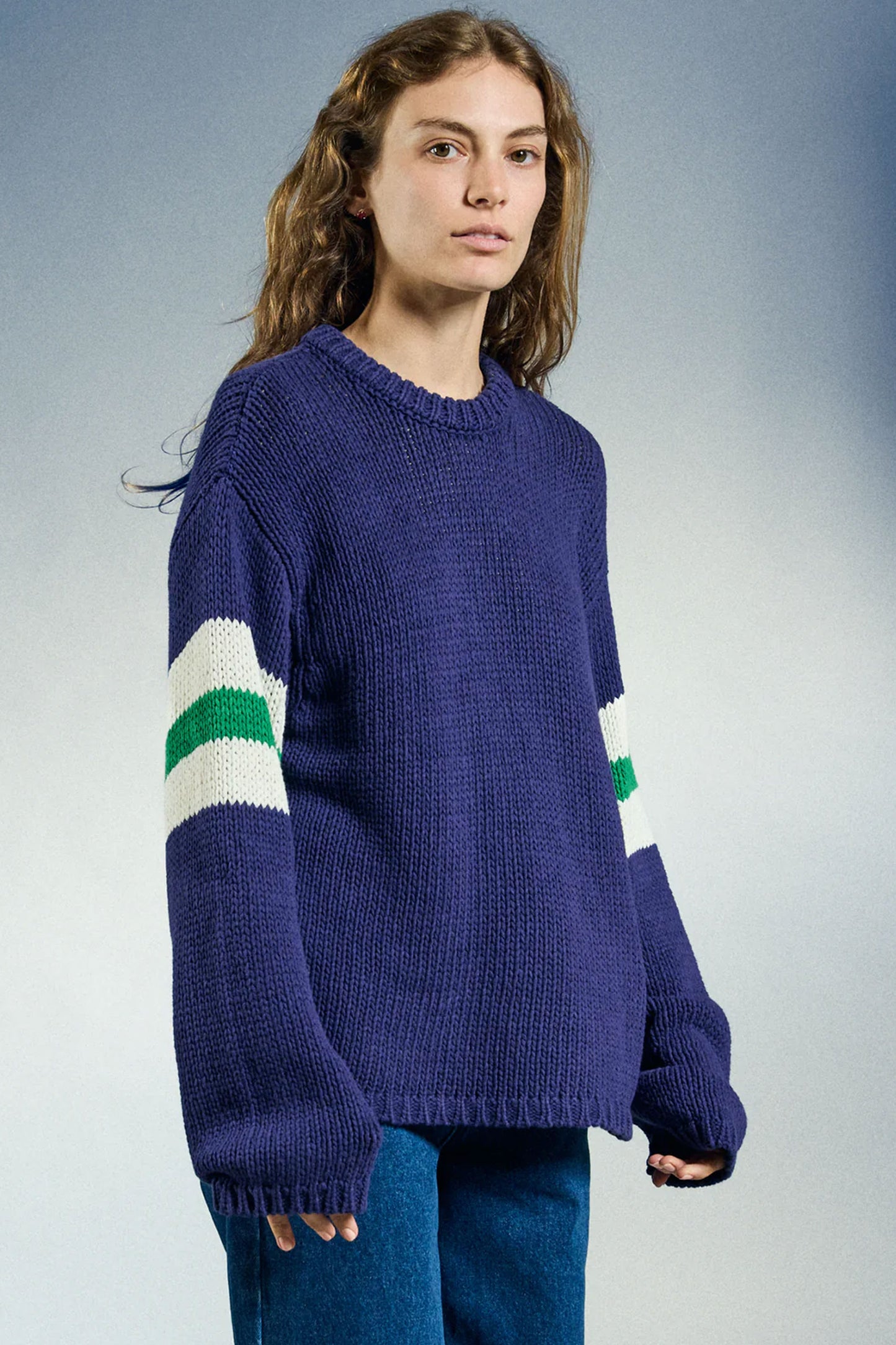 Pukas Surf Shop Woman Obey Sweat Zone Stripe Navy