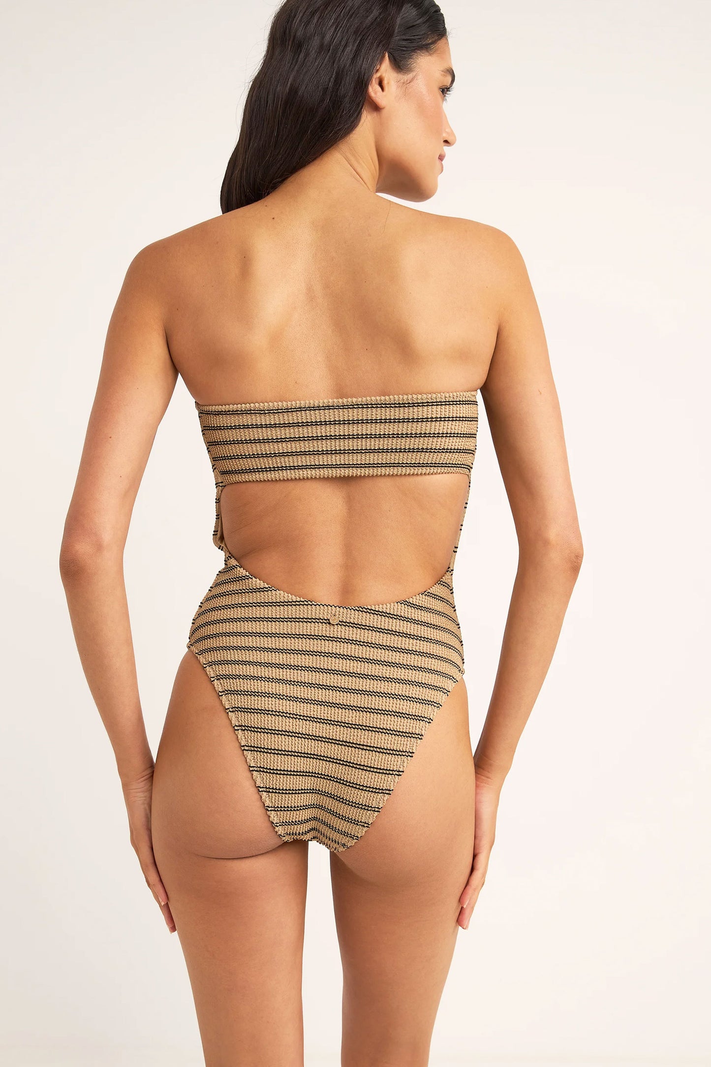 Pukas Surf Shop Woman One Piece Rhythm Sol Stripe Strapless Black