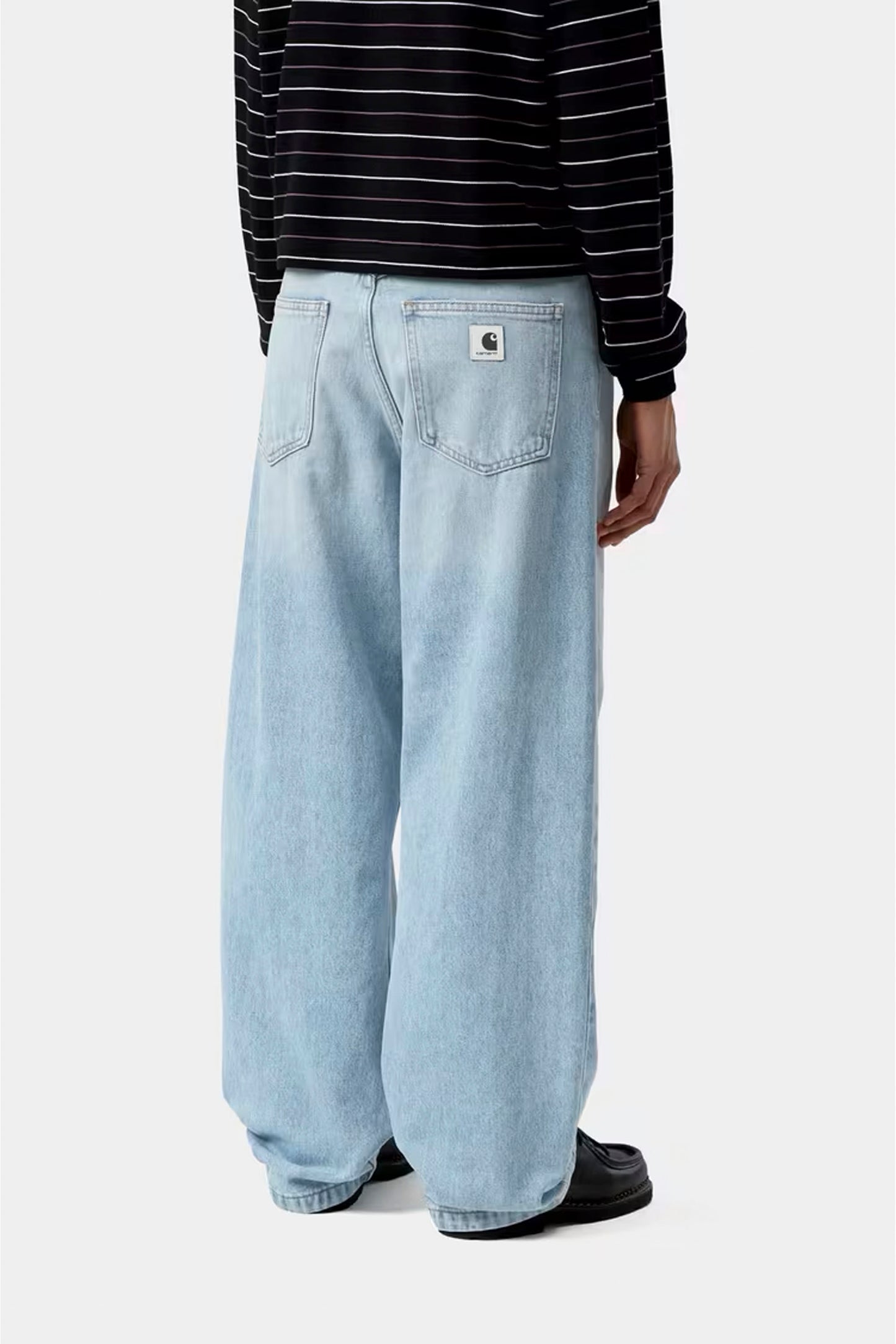 CARHARTT WIP Brandon Pant in blue heavy worn bleached denim for women