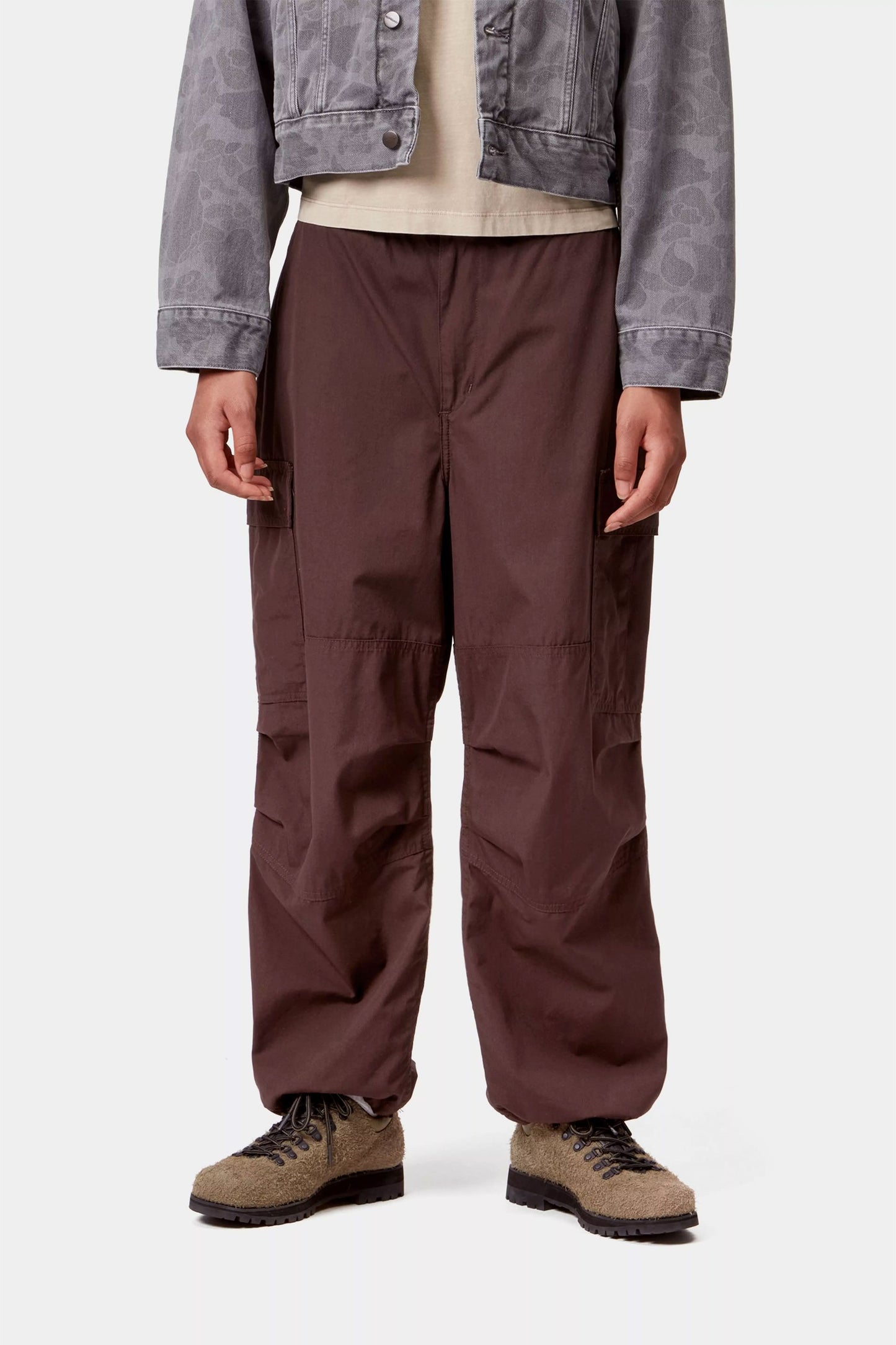 Pukas Surf Shop Carhartt Wip women’s cargo pants in palisander rinse