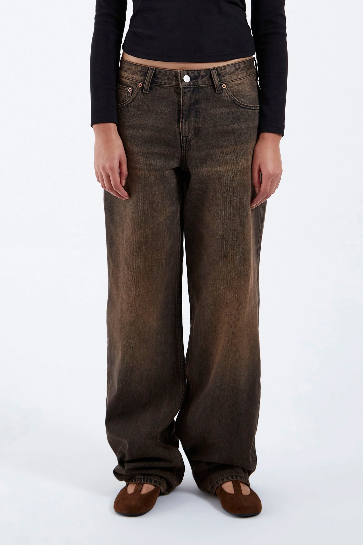 Pukas Surf Shop Dr. Denim wide leg jeans in Brown Used