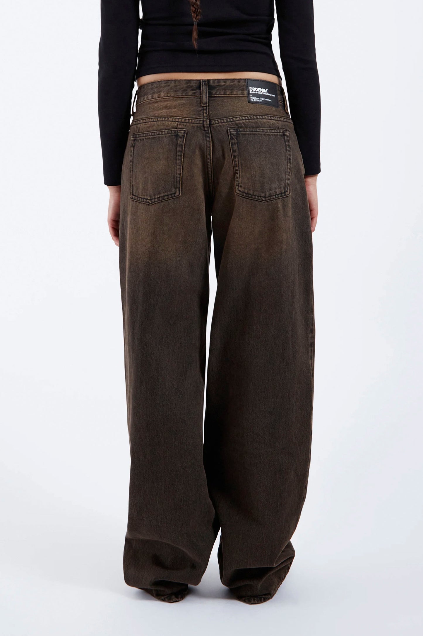Pukas Surf Shop Dr. Denim wide leg jeans in Brown Used