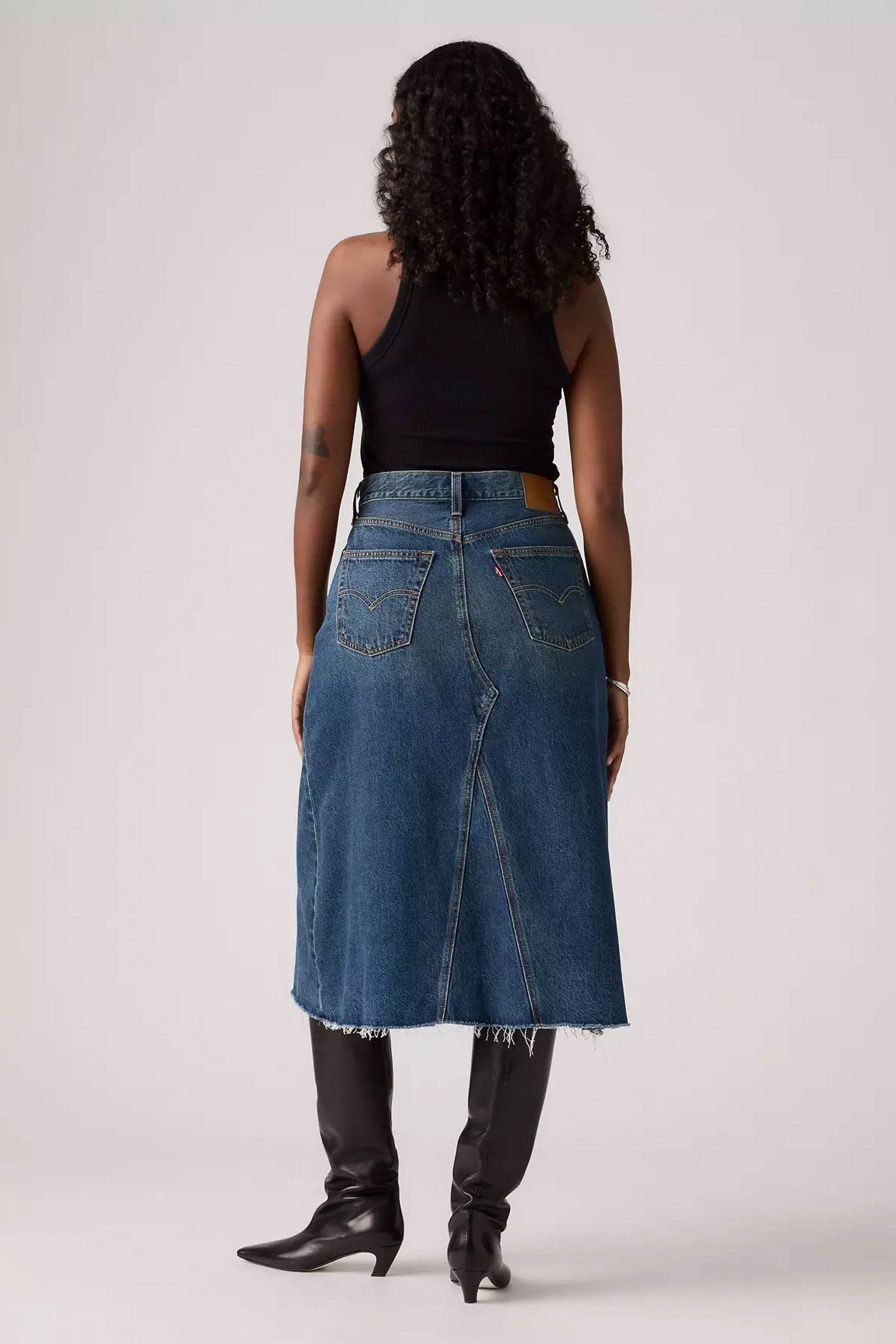 LEVIS HIGH RISE A LINE DECON SKIRT HINGED HEART | Shop at PUKAS