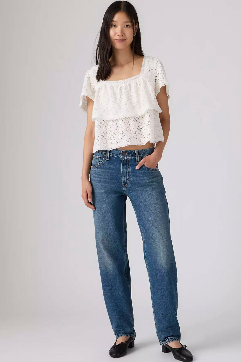 LEVIS Loose Taper Lets Fly Mid Blue Jeans | Shop at PUKAS SURF SHOP