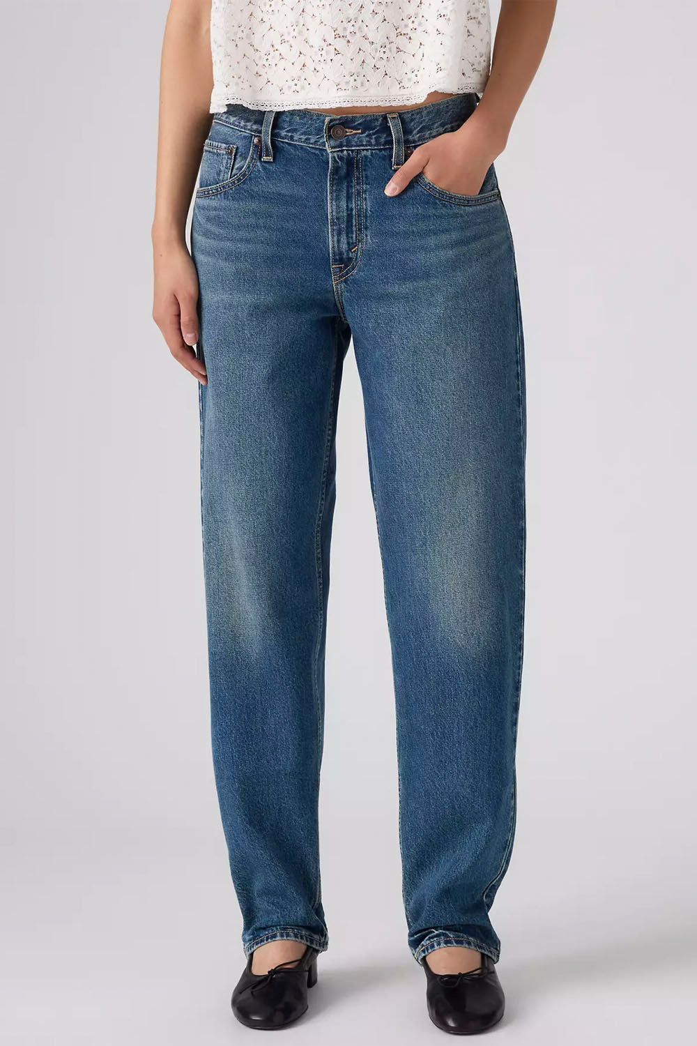 levis love LEVIS Loose Taper Lets Fly Mid Blue Jeans | Shop at PUKAS SURF SHOP