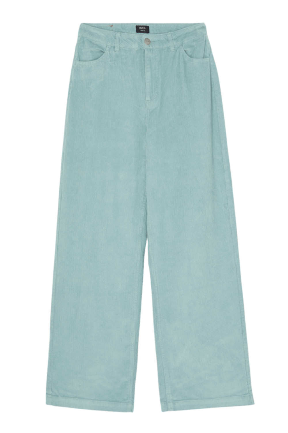 RVCA Coco Cord Pant Arona Blue women's high-rise wide-leg corduroy pants